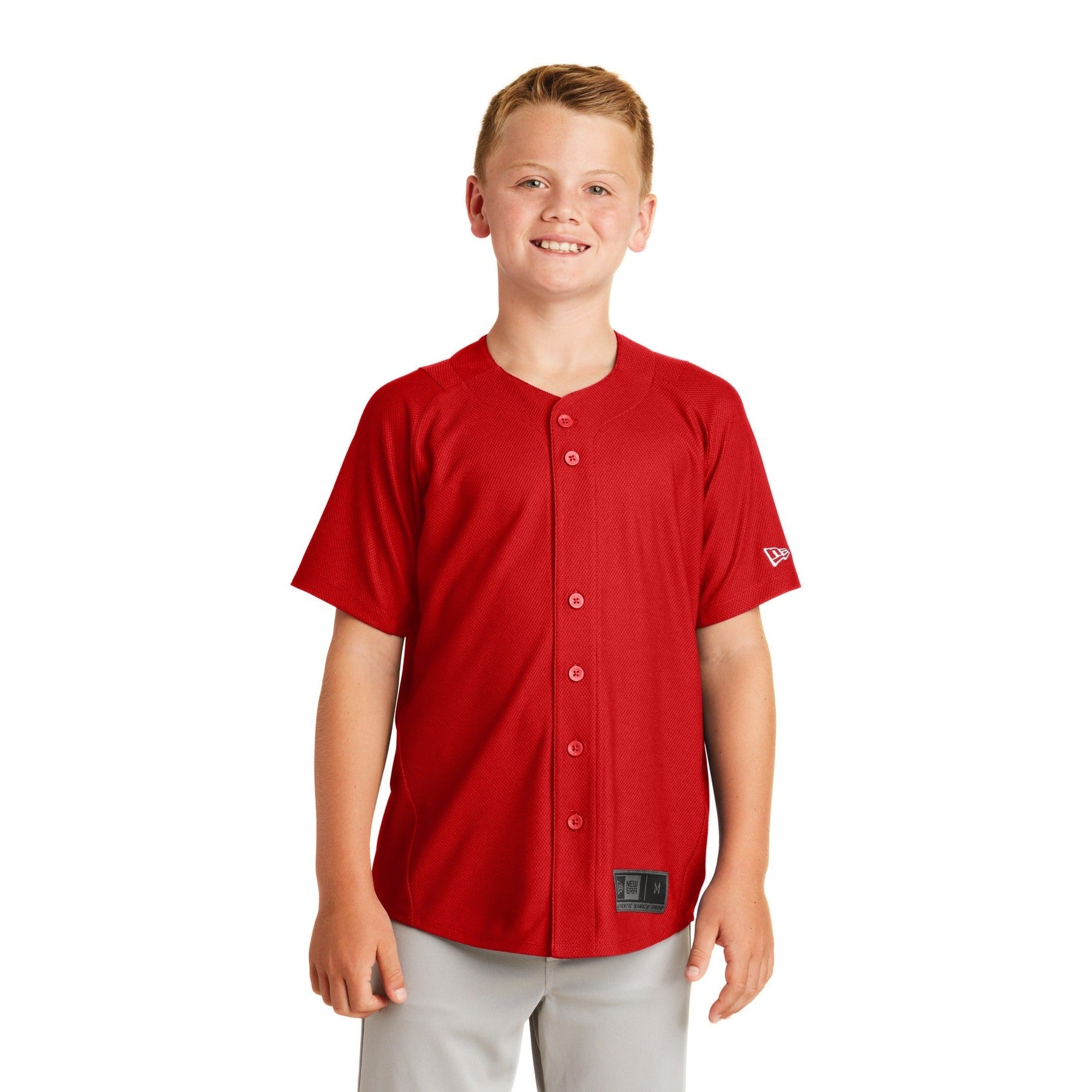 New Era-New Era ® Youth Diamond Era Full-Button Jersey. YNEA220-MedTech-6