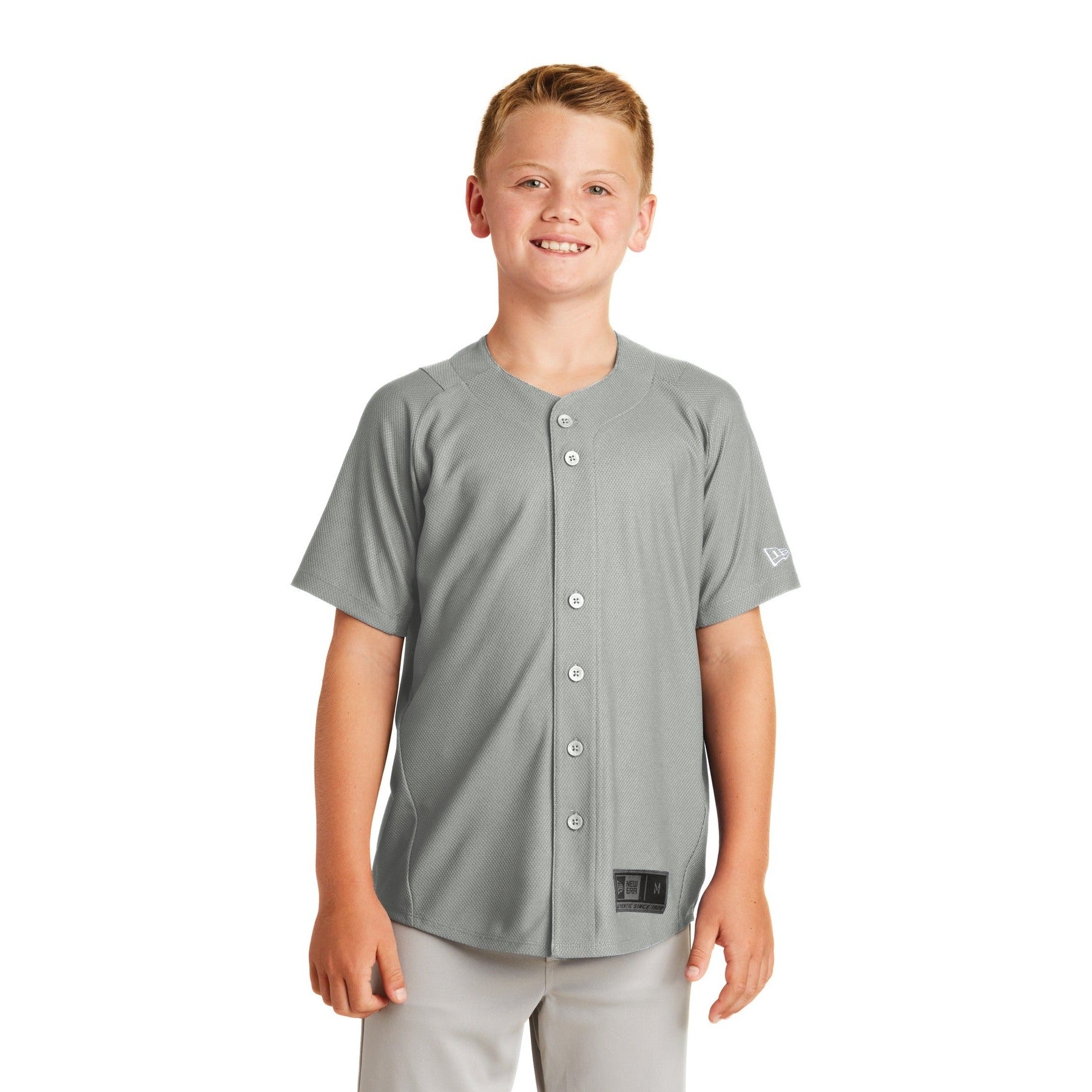 New Era-New Era ® Youth Diamond Era Full-Button Jersey. YNEA220-MedTech-4