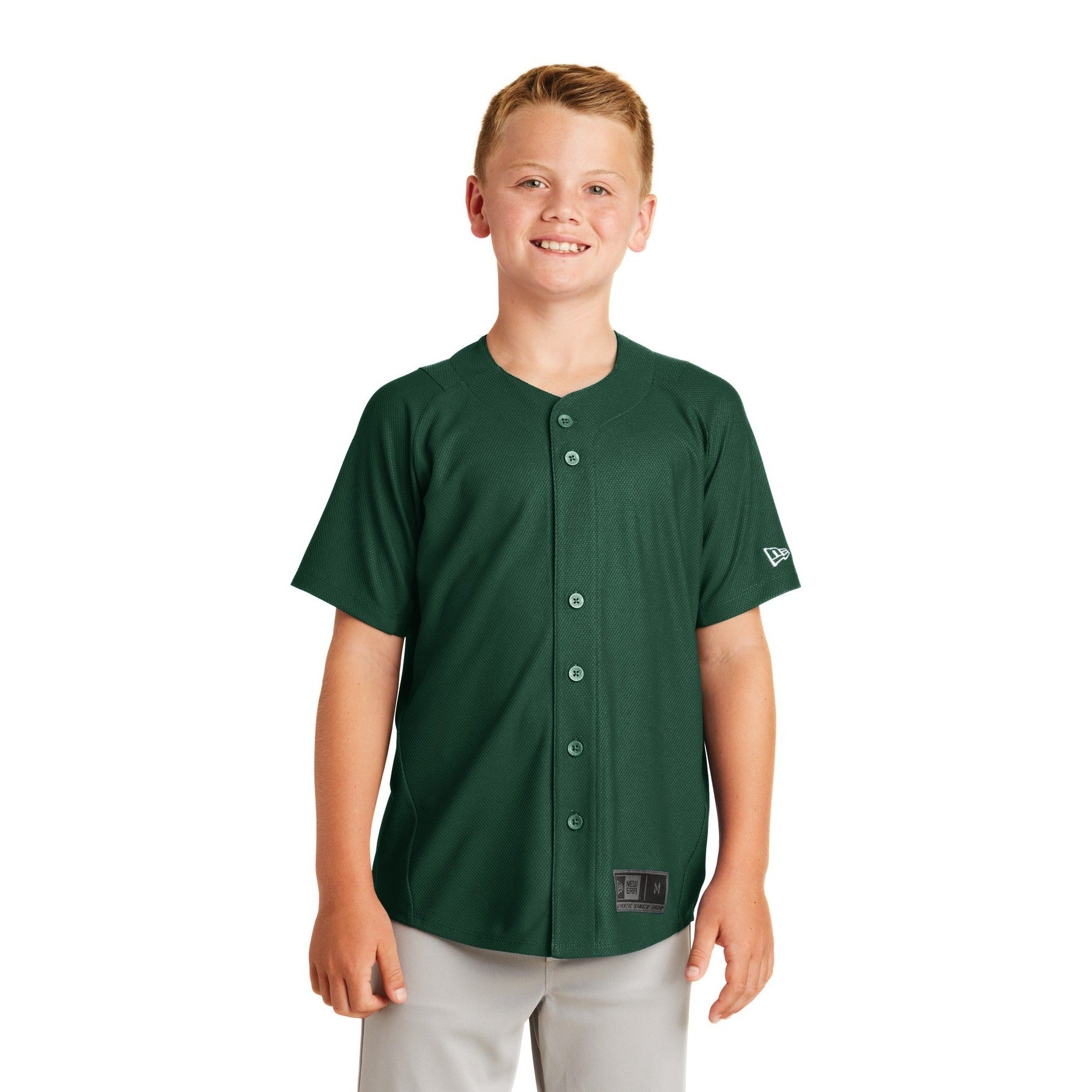 New Era-New Era ® Youth Diamond Era Full-Button Jersey. YNEA220-MedTech-2