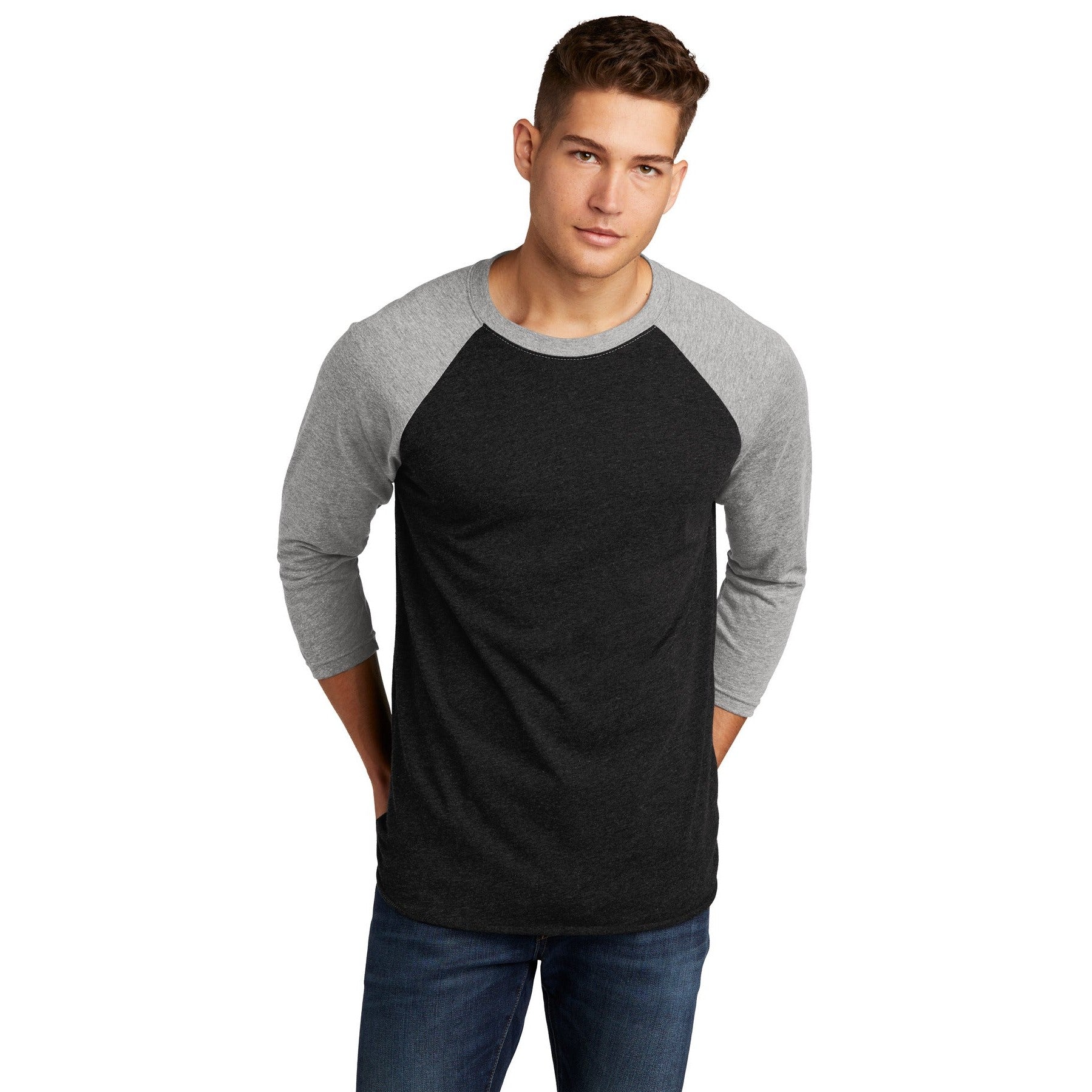 Next Level Apparel-Next Level Apparel® Unisex Tri-Blend 3/4-Sleeve Raglan Tee. NL6051-MedTech-3