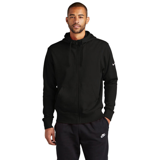 Nike-Nike Club Fleece Sleeve Swoosh Full-Zip Hoodie NKDR1513-MedTech-1