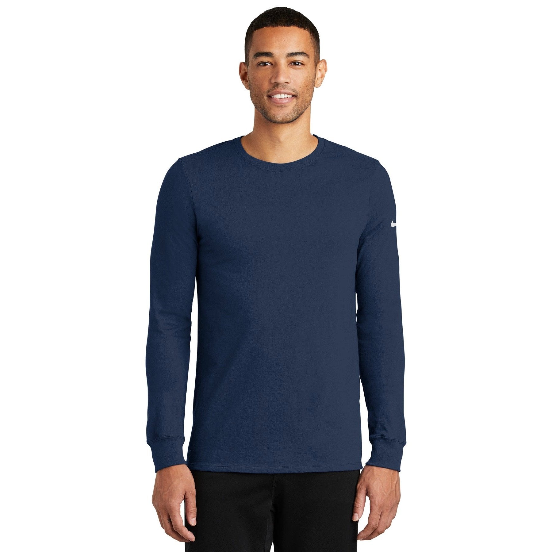 Nike-Nike Dri-FIT Cotton/Poly Long Sleeve Tee. NKBQ5230-MedTech-3
