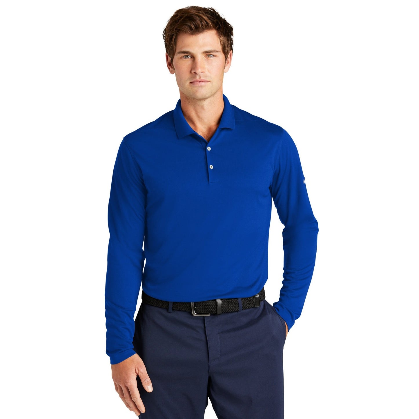 Nike-Nike Dri-FIT Micro Pique 2.0 Long Sleeve Polo NKDC2104-MedTech-3