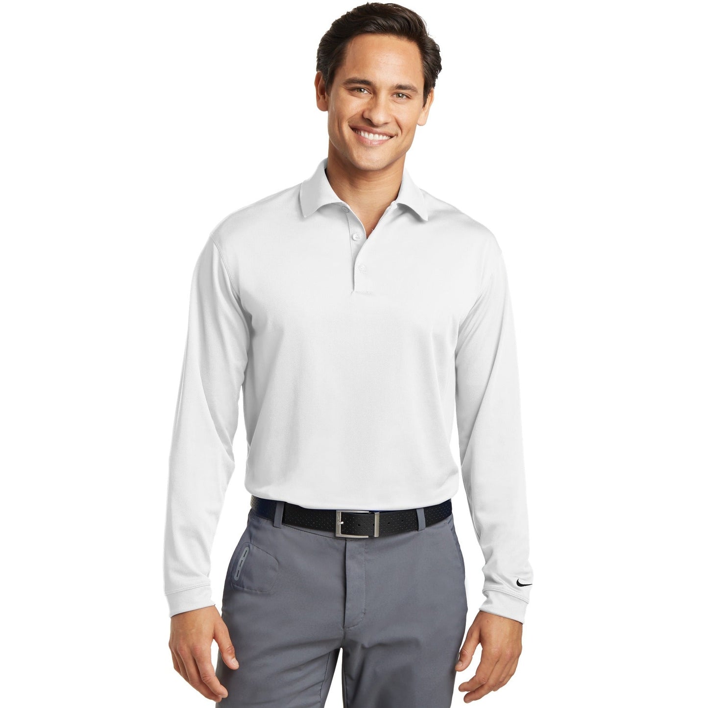 Nike-Nike Long Sleeve Dri-FIT Stretch Tech Polo. 466364-MedTech-6