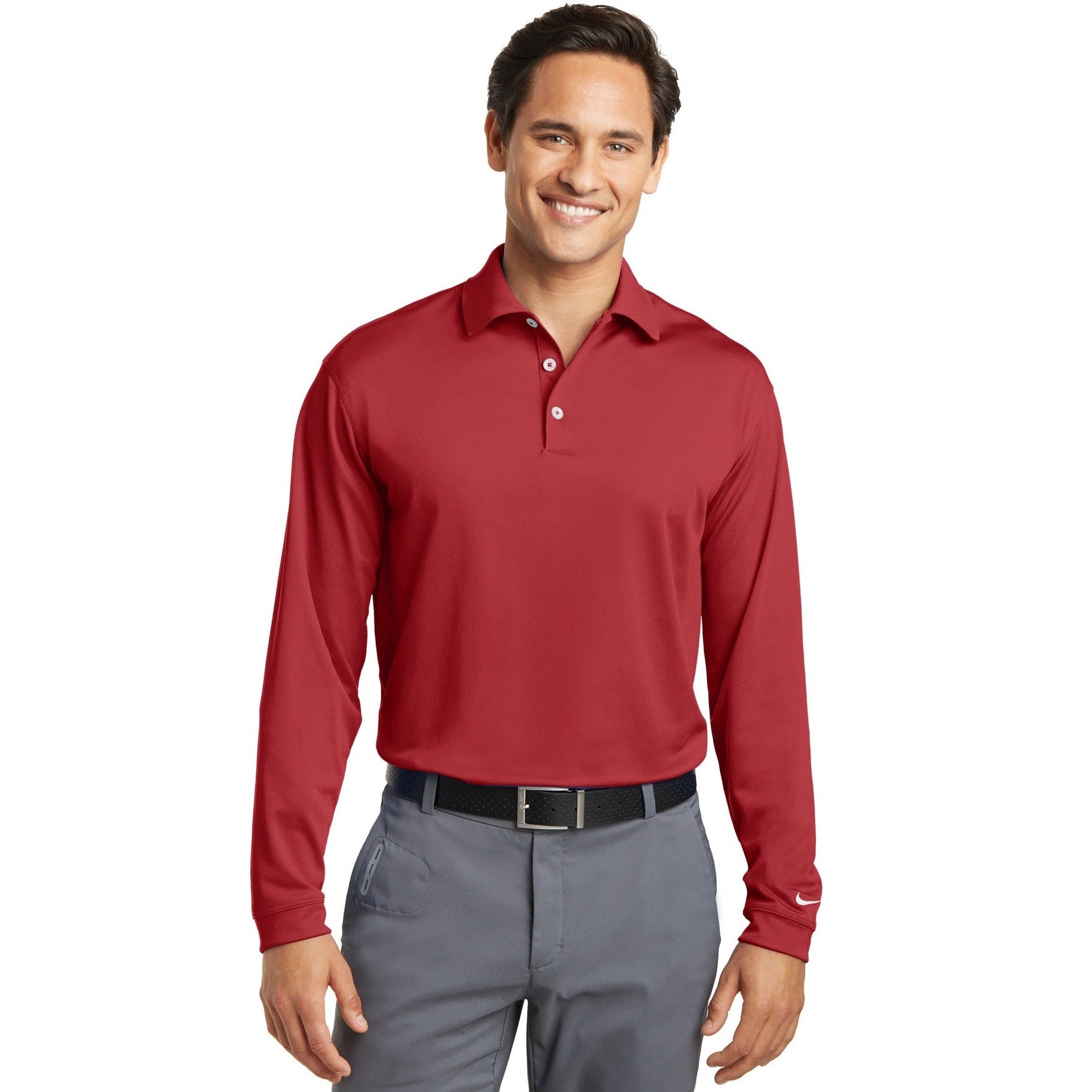 Nike-Nike Tall Long Sleeve Dri-FIT Stretch Tech Polo. 604940-MedTech-5