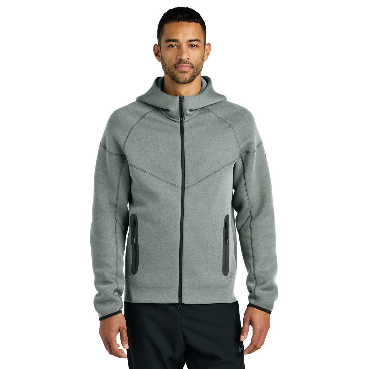 Nike-Nike Tech Fleece Full-Zip Hoodie NKFQ4762-MedTech-3