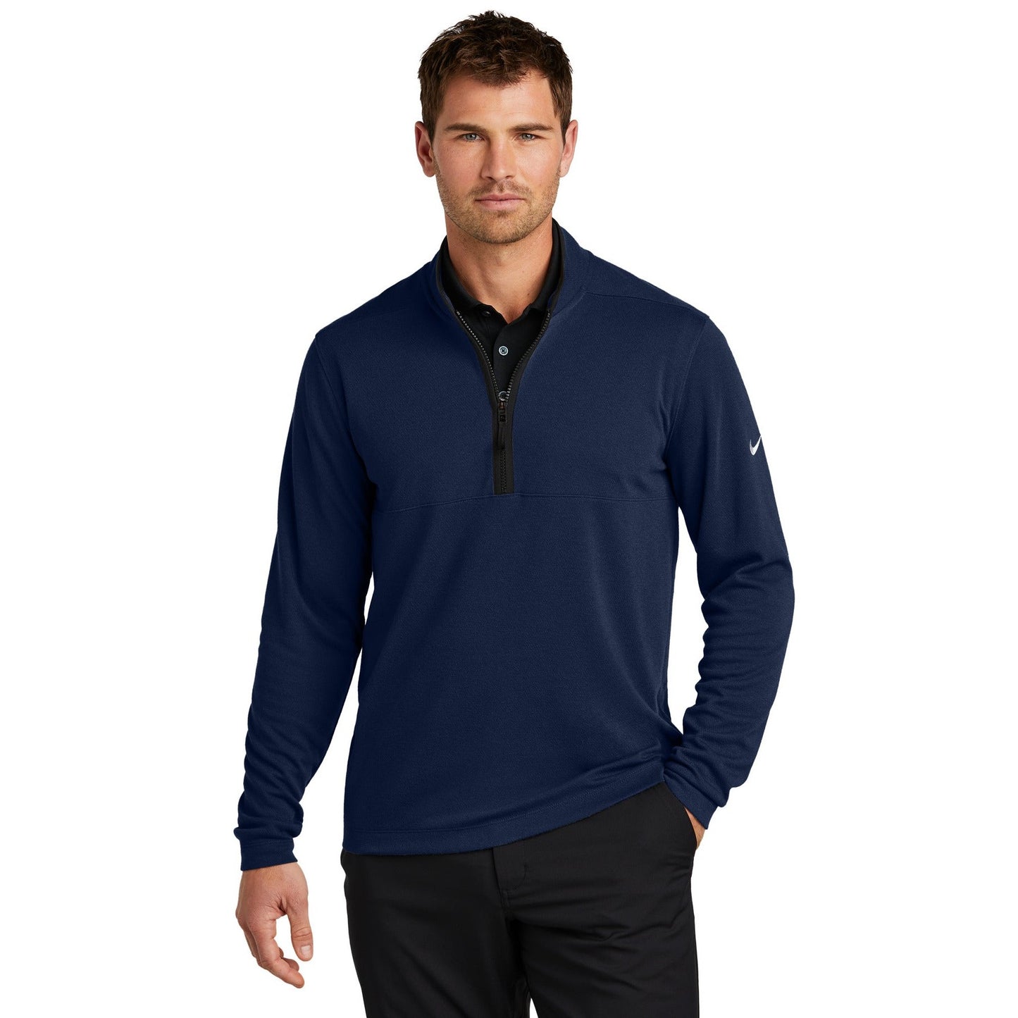 Nike-Nike Textured 1/2-Zip Cover-Up NKDX6702-MedTech-2