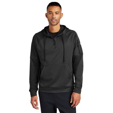 Nike-Nike Therma-FIT Pocket 1/4-Zip Fleece Hoodie NKFD9742-MedTech-2