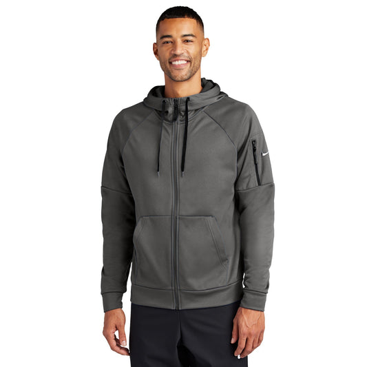 Nike-Nike Therma-FIT Pocket Full-Zip Fleece Hoodie NKFD9859-MedTech-1