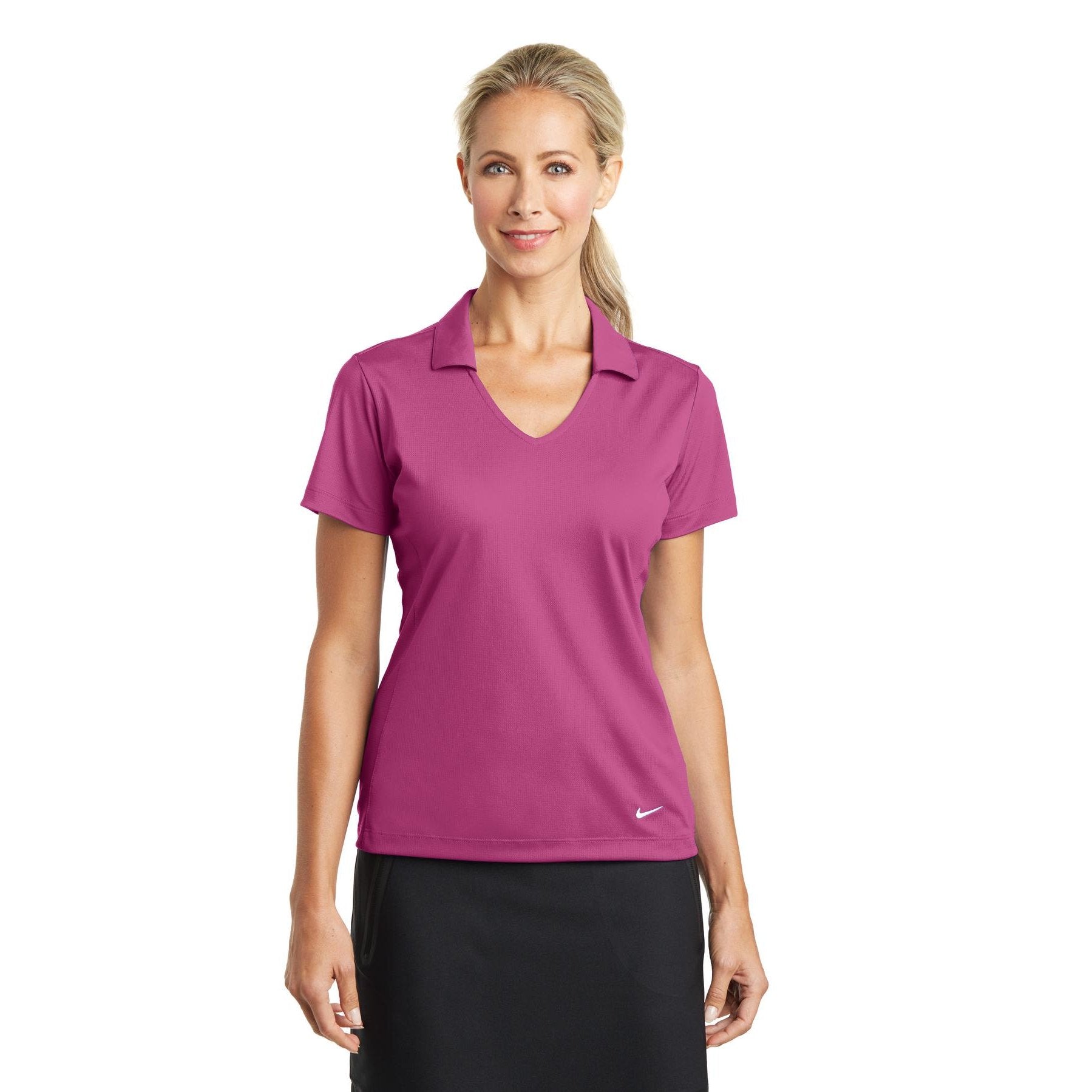 Nike-Nike Women's Dri-FIT Vertical Mesh Polo. 637165-MedTech-10