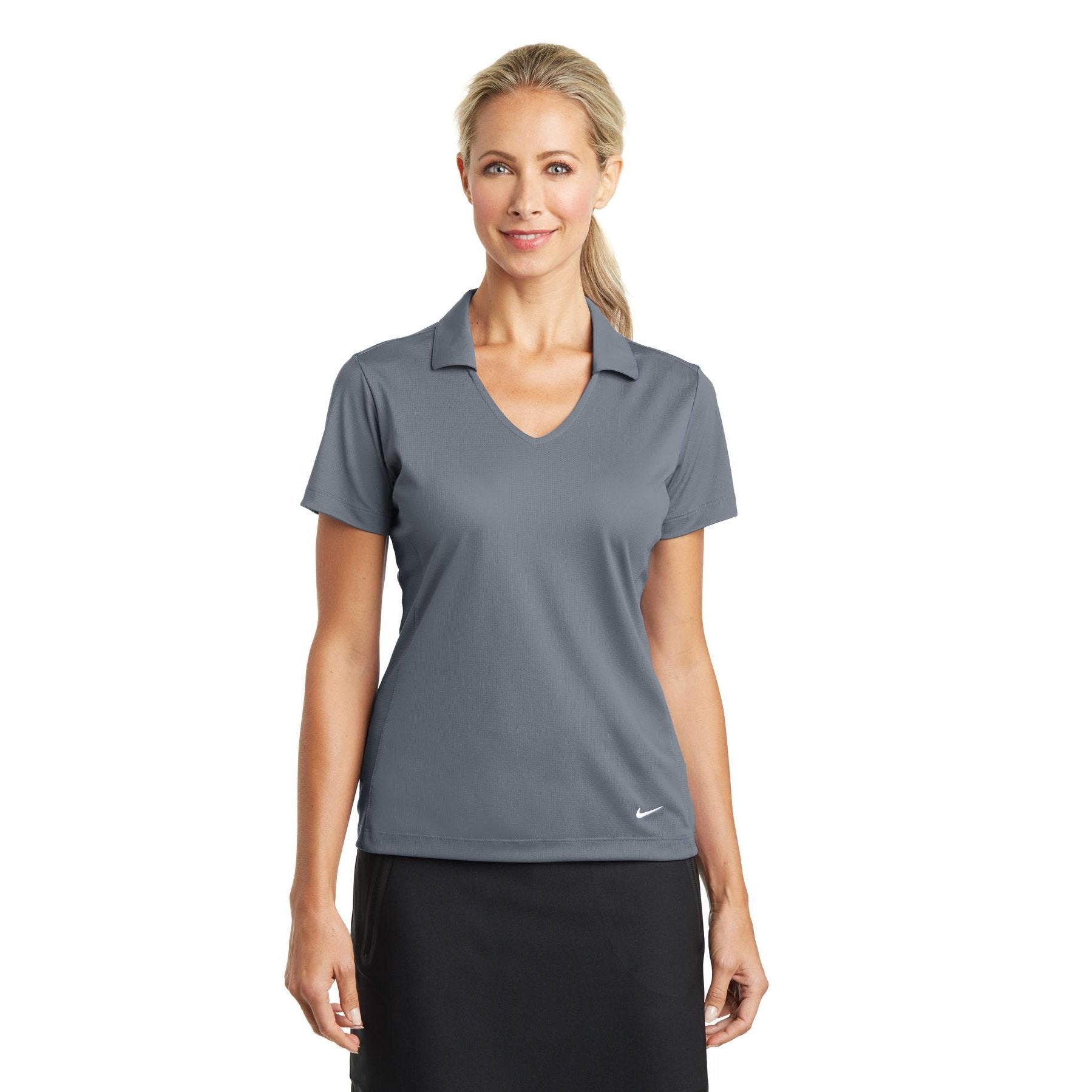 Nike-Nike Women's Dri-FIT Vertical Mesh Polo. 637165-MedTech-5