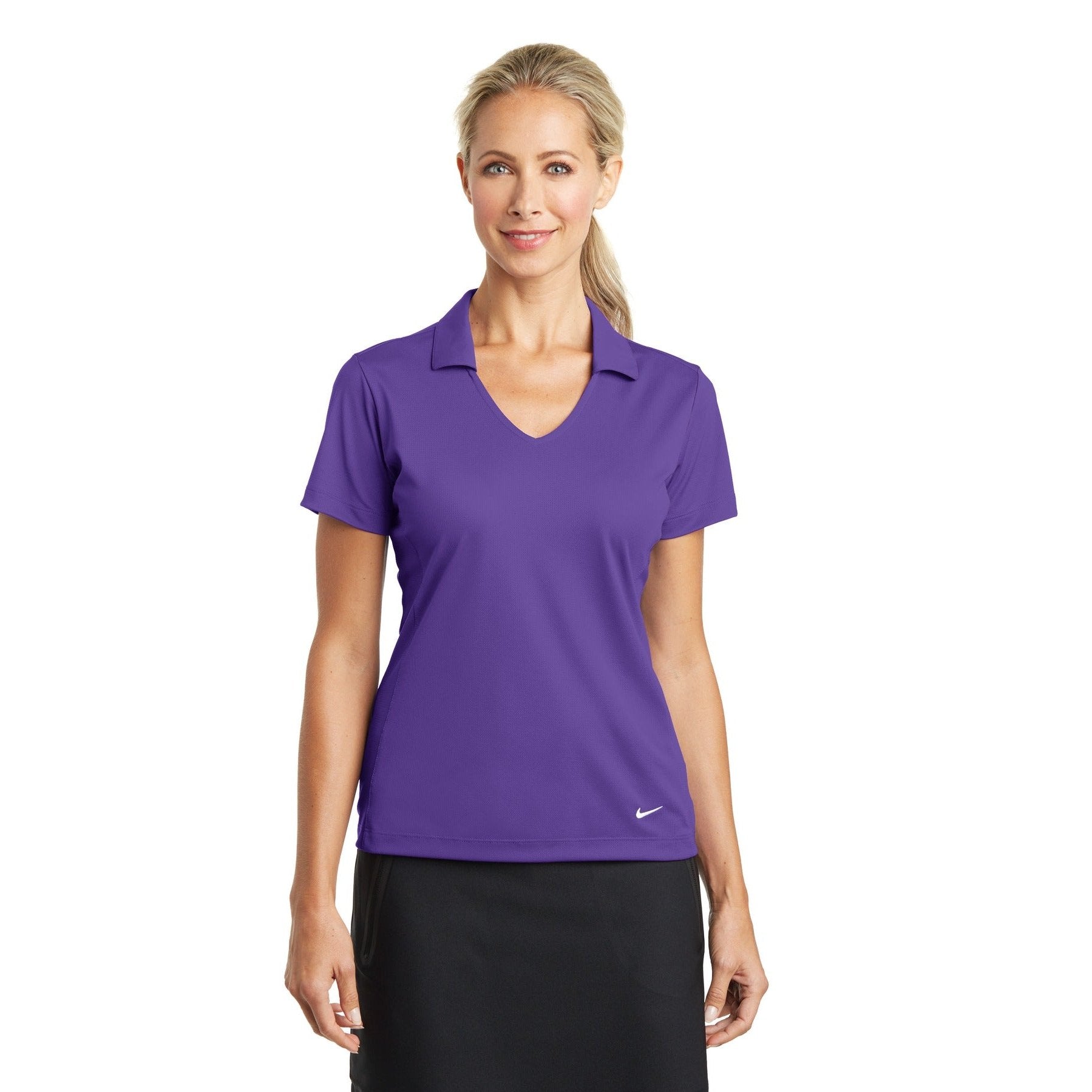 Nike-Nike Women's Dri-FIT Vertical Mesh Polo. 637165-MedTech-6