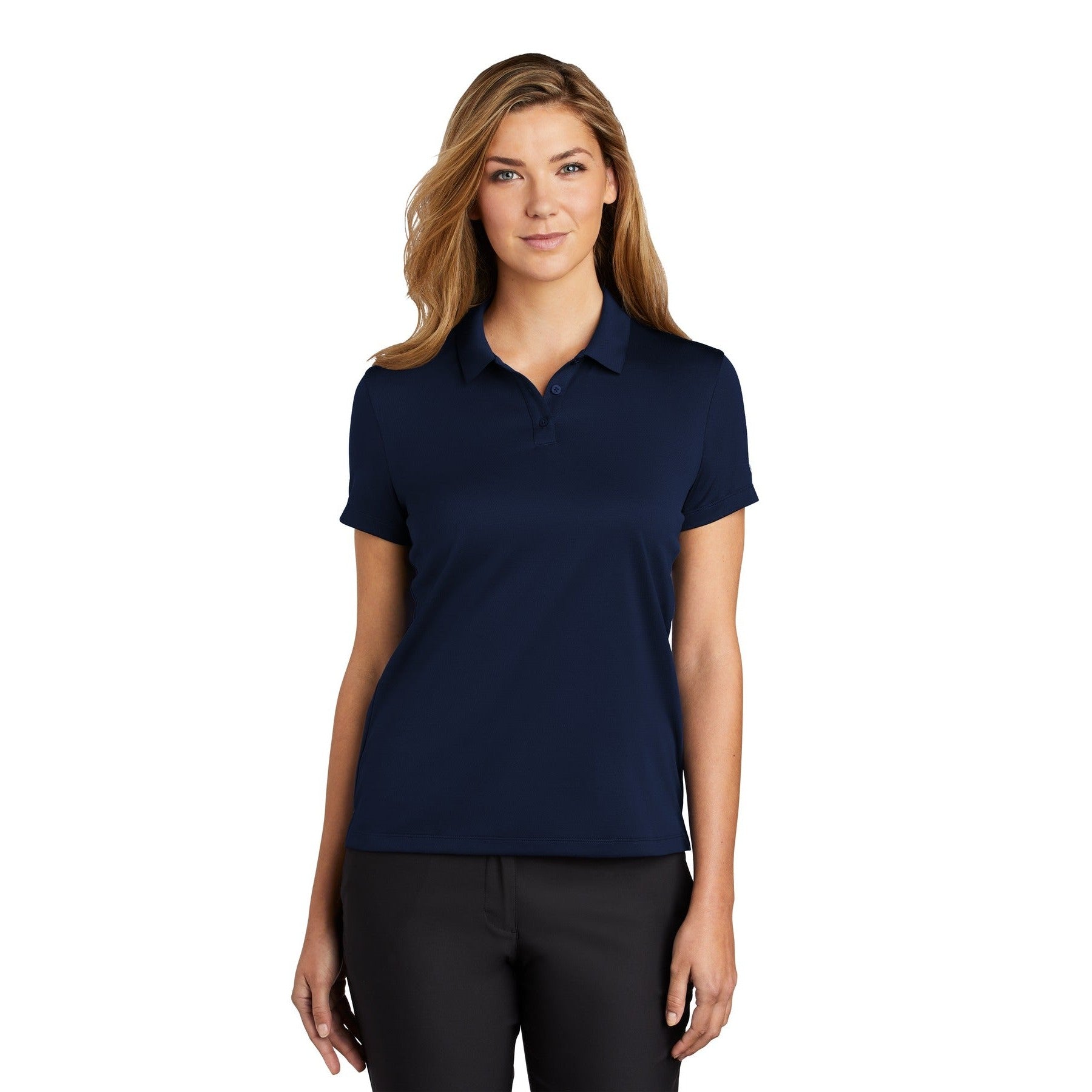 Nike-Nike Women's Dry Essential Solid Polo NKBV6043-MedTech-3
