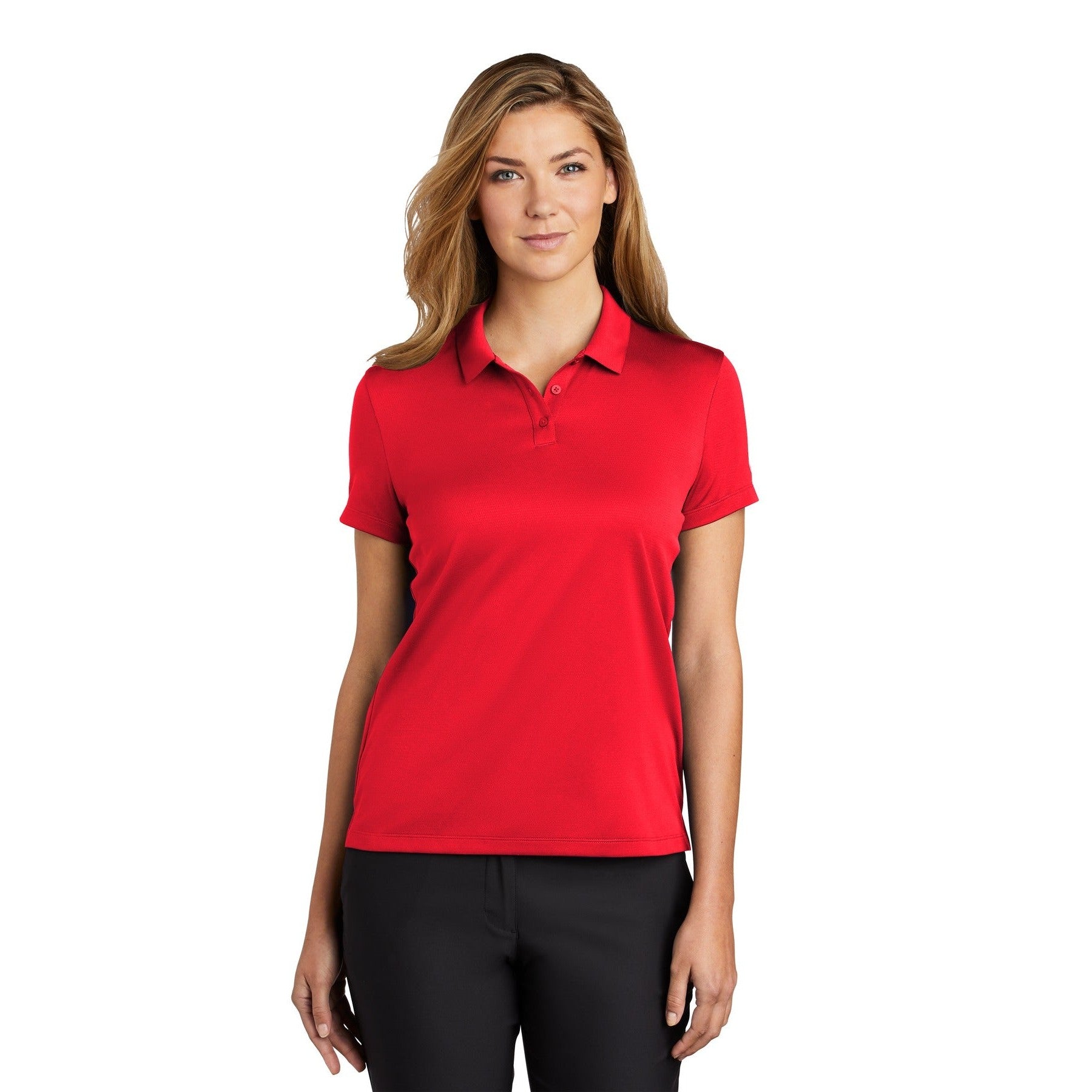 Nike-Nike Women's Dry Essential Solid Polo NKBV6043-MedTech-4