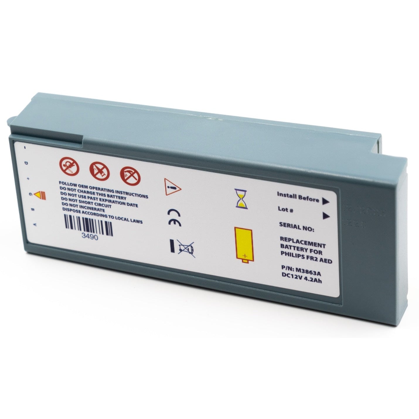 Philips Medical-Philips HeartStart® FR2 / FR2+ AED Replacement Battery by Caretech®-MedTech-1