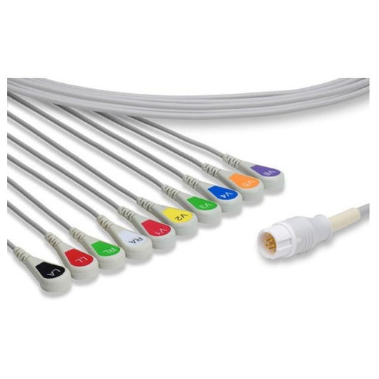 Philips Medical-Philips MRx 12-Lead Molded ECG Cable, Snap, New-MedTech-1