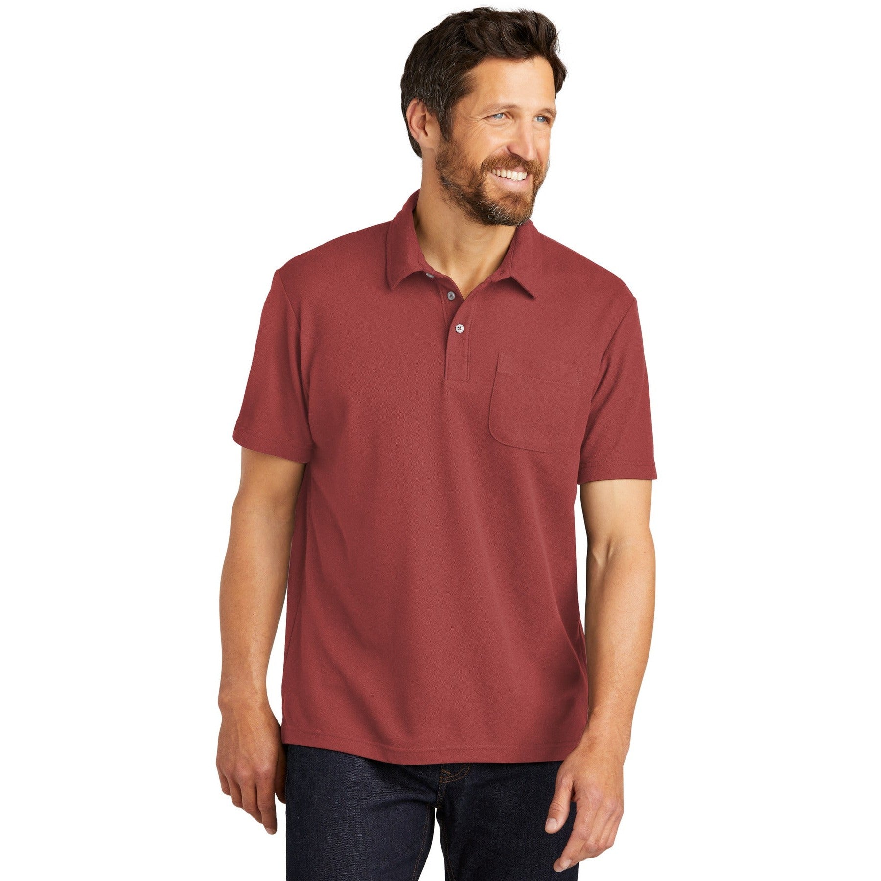 Port Authority-Port Authority® C-FREE® Cotton Blend Pique Pocket Polo K868-MedTech-5