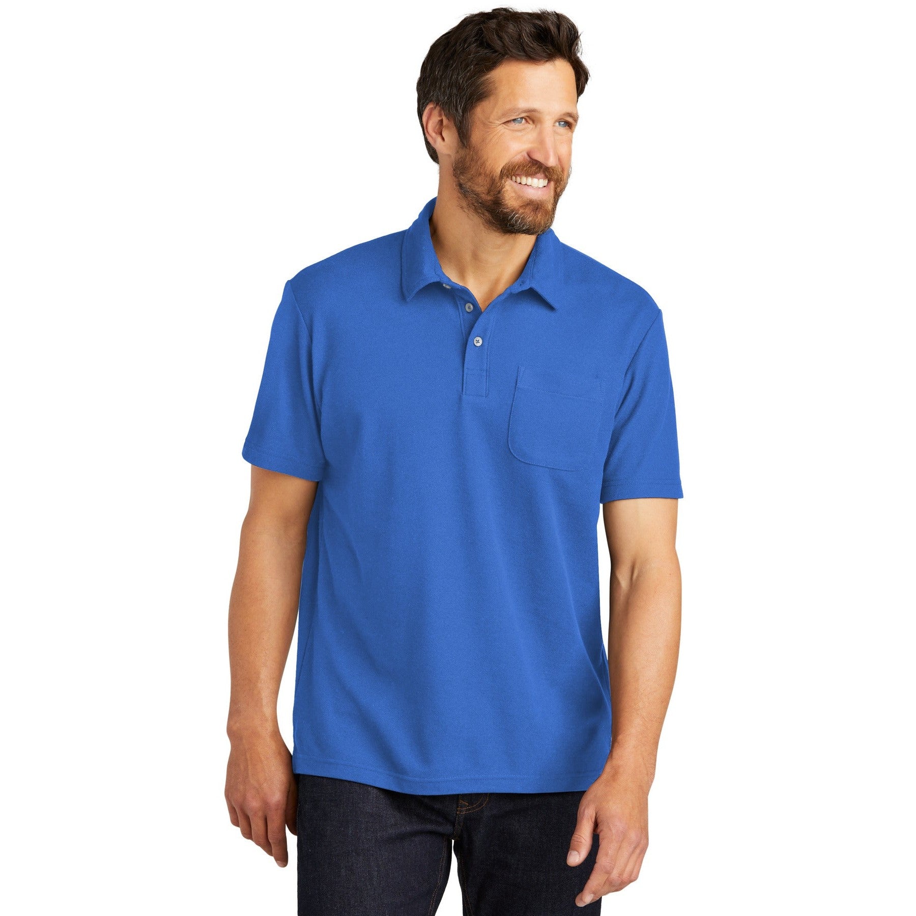 Port Authority-Port Authority® C-FREE® Cotton Blend Pique Pocket Polo K868-MedTech-7