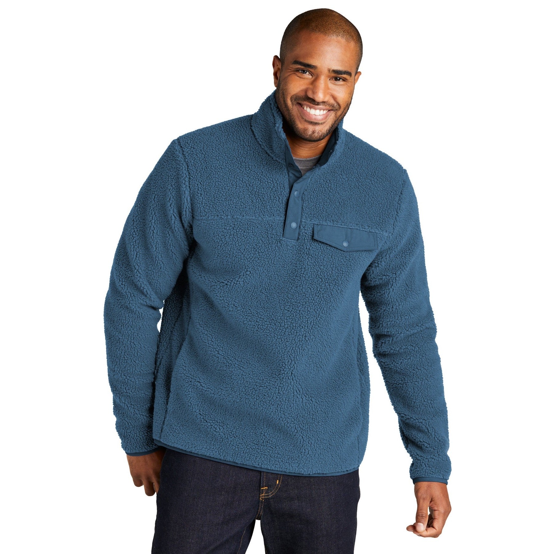 Port Authority-Port Authority® Camp Fleece Snap Pullover F140-MedTech-4