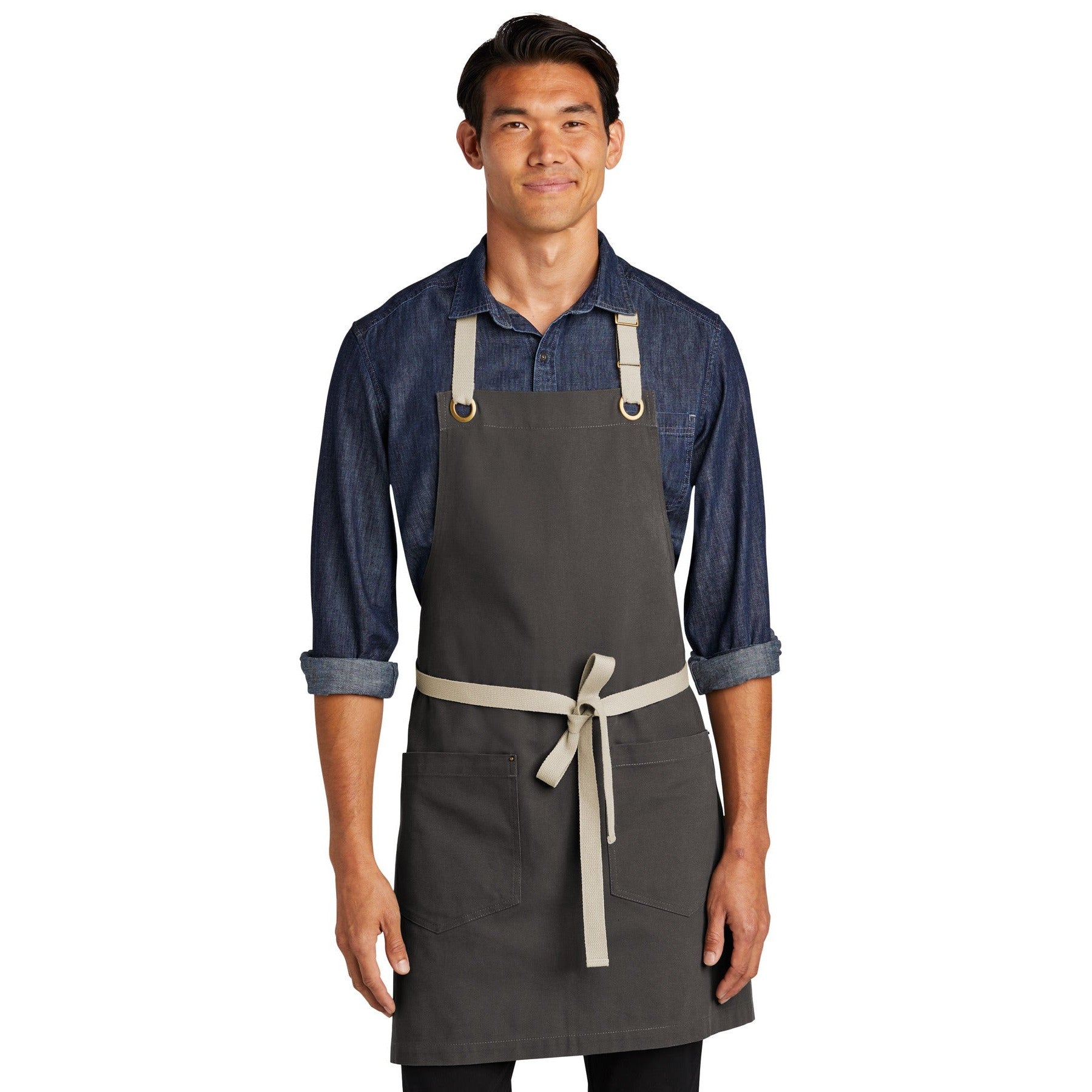 Port Authority-Port Authority® Canvas Full-Length Two-Pocket Apron A815-MedTech-3