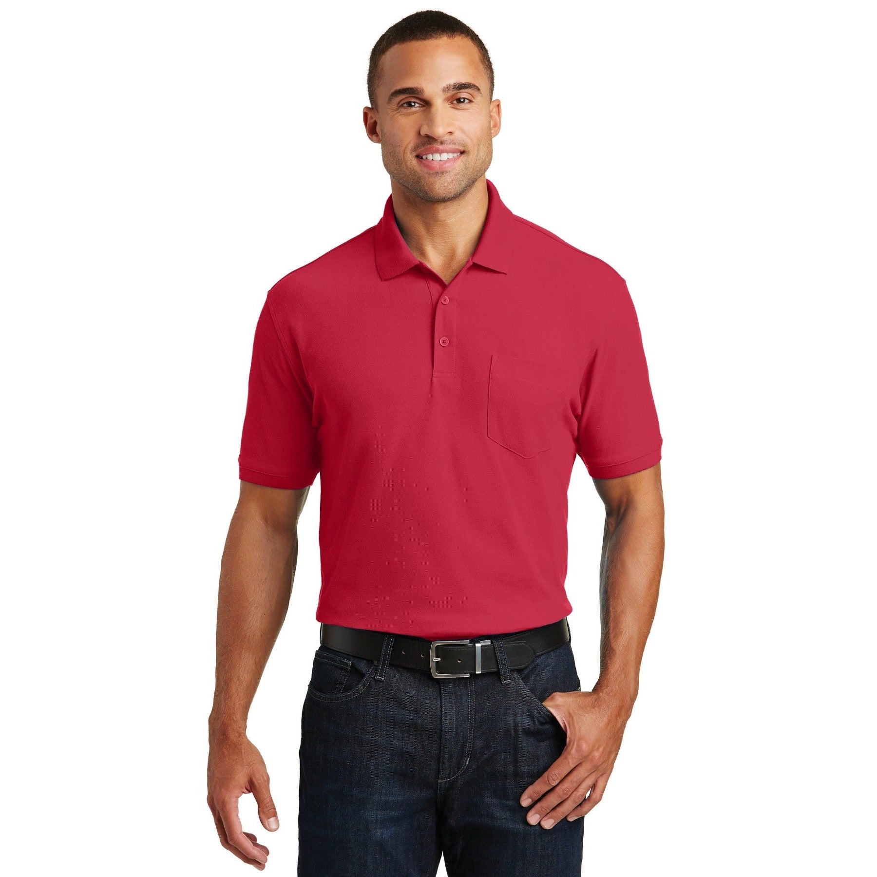 Port Authority-Port Authority® Core Classic Pique Pocket Polo. K100P-MedTech-3