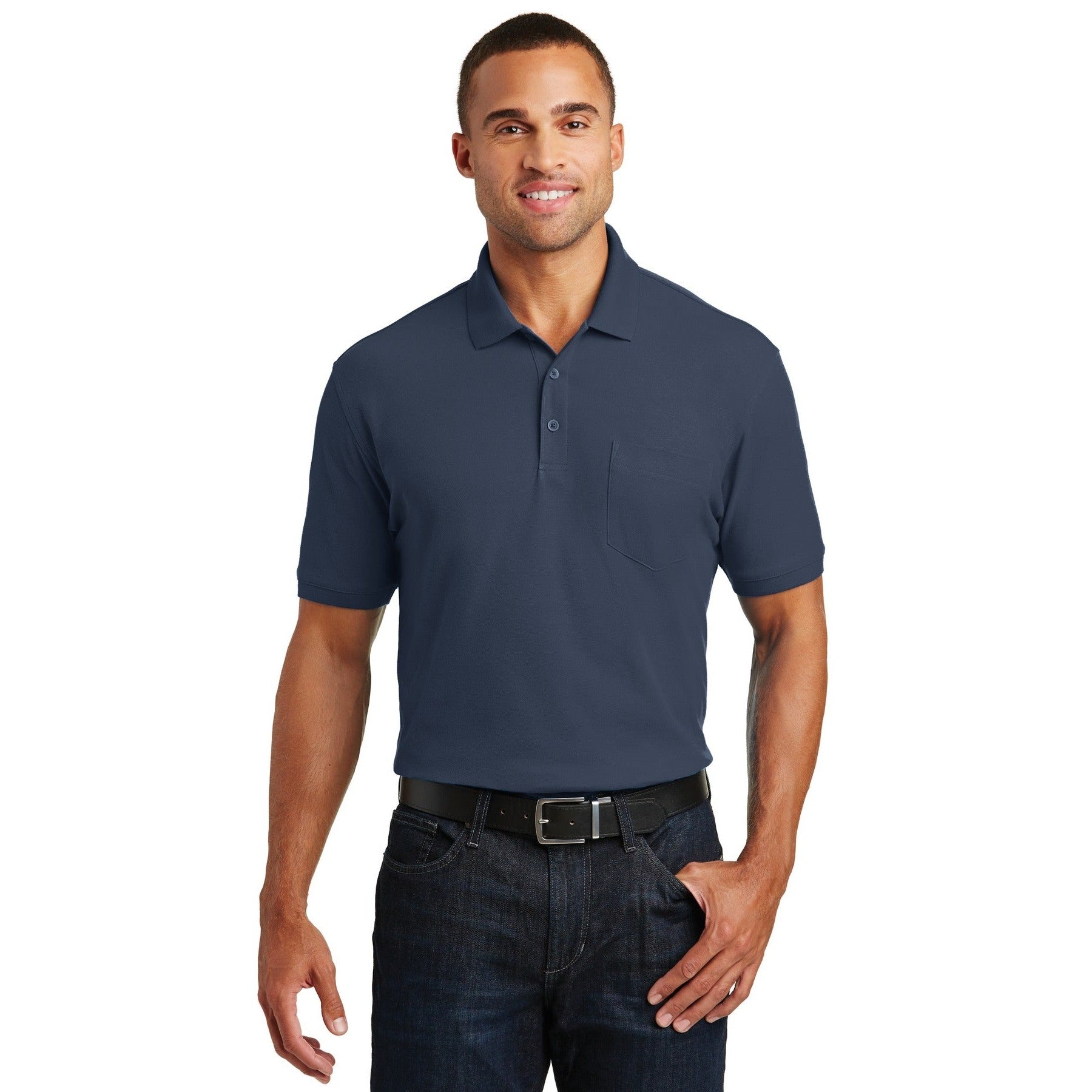 Port Authority-Port Authority® Core Classic Pique Pocket Polo. K100P-MedTech-4