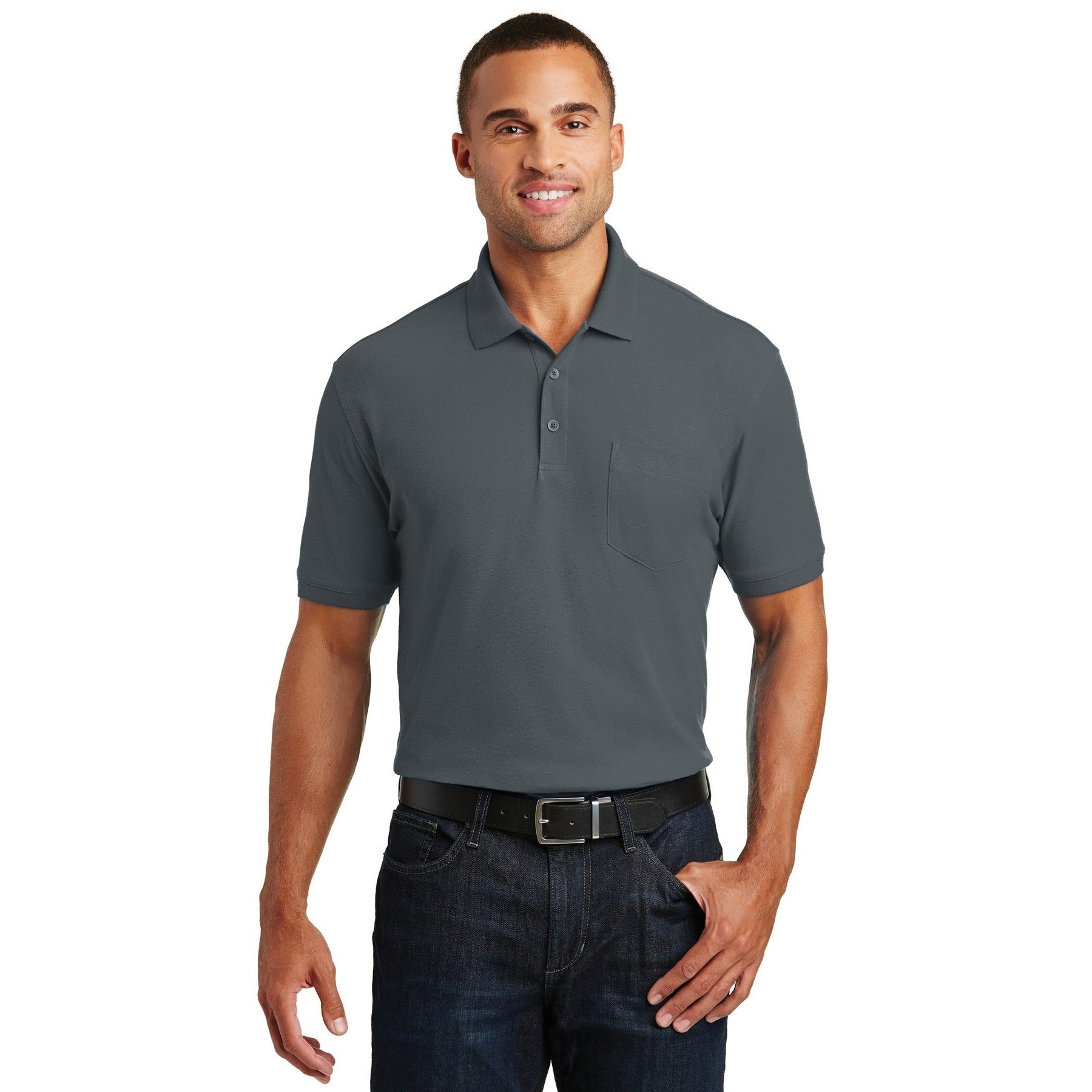 Port Authority-Port Authority® Core Classic Pique Pocket Polo. K100P-MedTech-2
