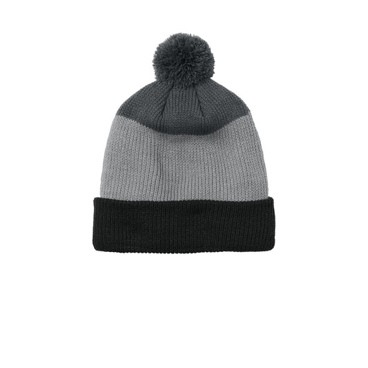 Port Authority-Port Authority® Cozy Striped Pom Beanie C979-MedTech-1