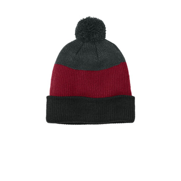 Port Authority-Port Authority® Cozy Striped Pom Beanie C979-MedTech-2