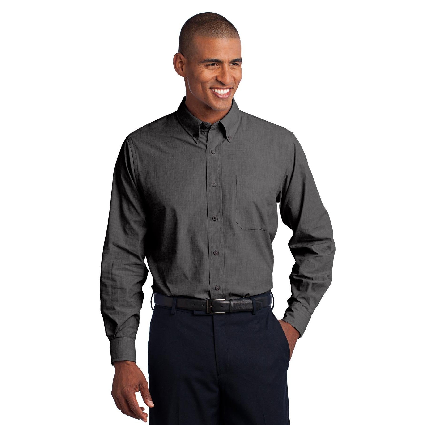 Port Authority-Port Authority® Crosshatch Easy Care Shirt. S640-MedTech-4