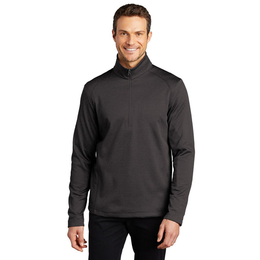 Port Authority-Port Authority ® Diamond Heather Fleece 1/4-Zip Pullover F248-MedTech-1