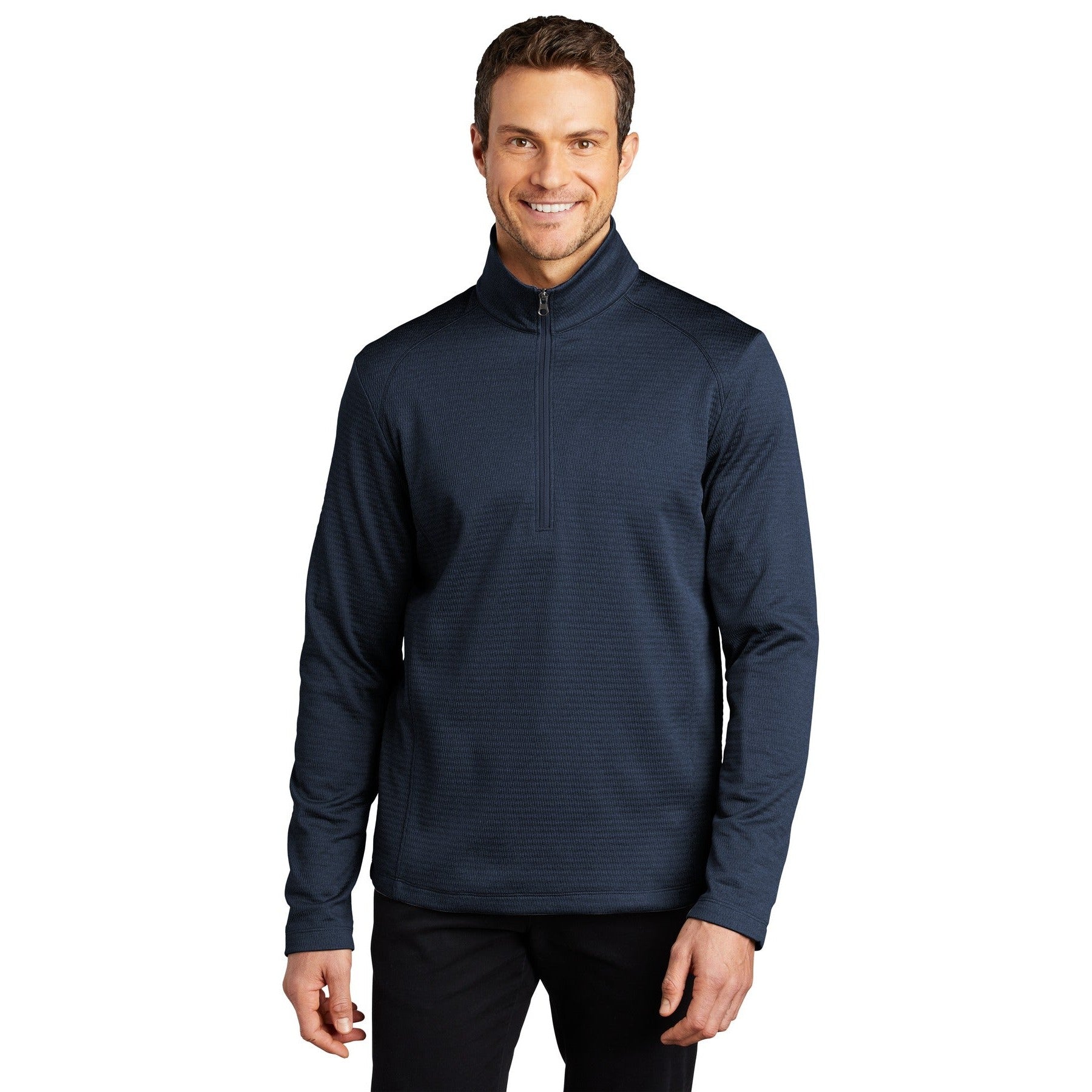 Port Authority-Port Authority ® Diamond Heather Fleece 1/4-Zip Pullover F248-MedTech-2
