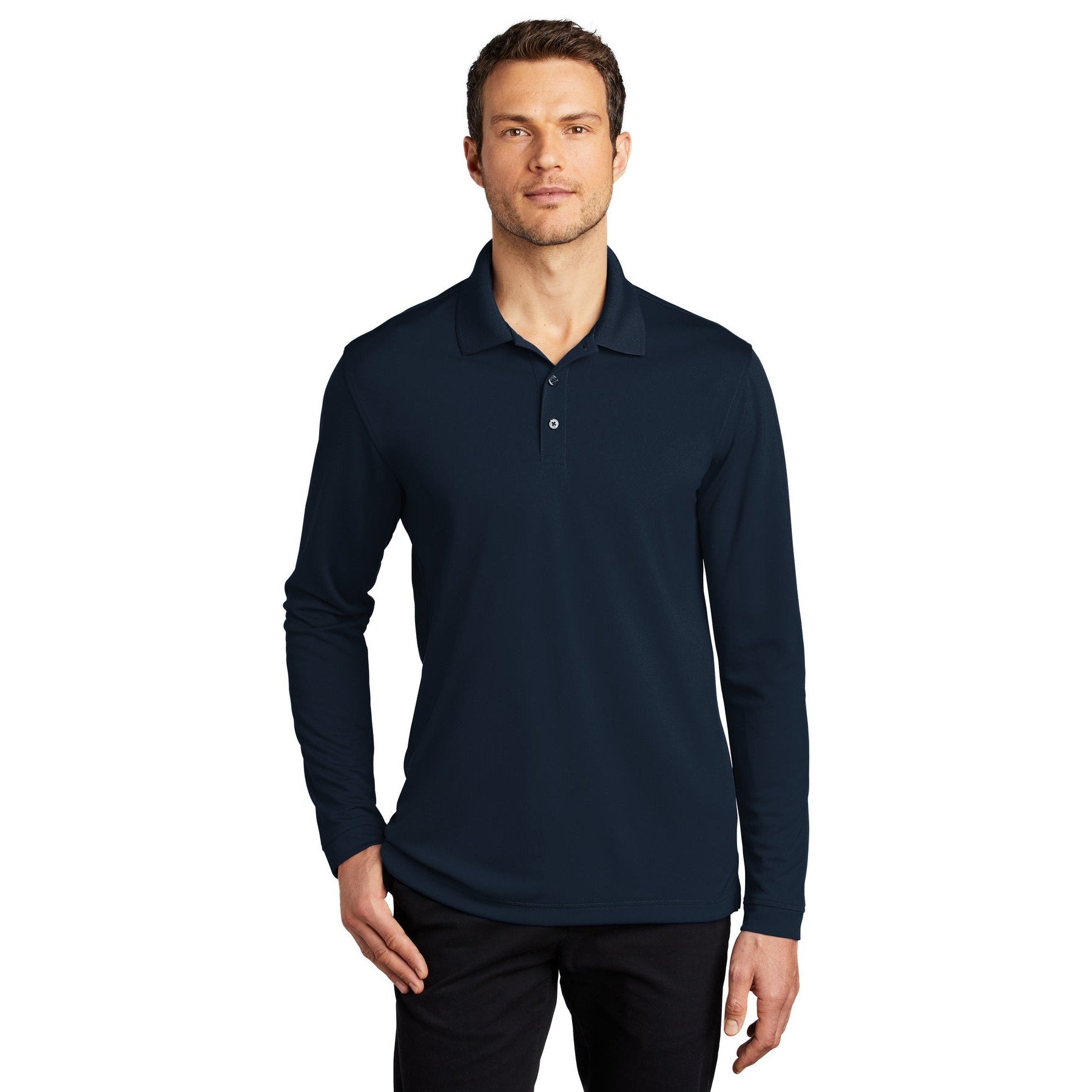 Port Authority-Port Authority ® Dry Zone ® UV Micro-Mesh Long Sleeve Polo K110LS-MedTech-4