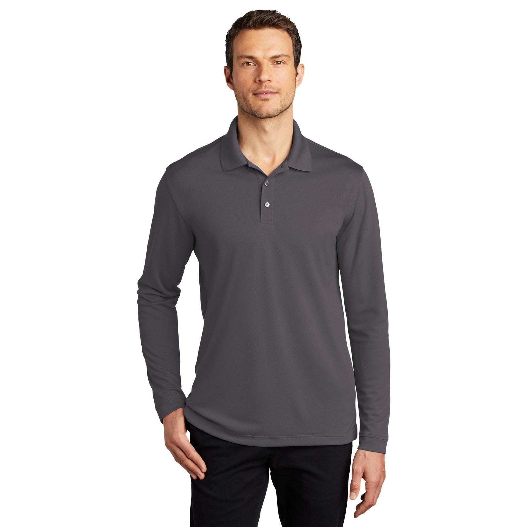 Port Authority-Port Authority ® Dry Zone ® UV Micro-Mesh Long Sleeve Polo K110LS-MedTech-2