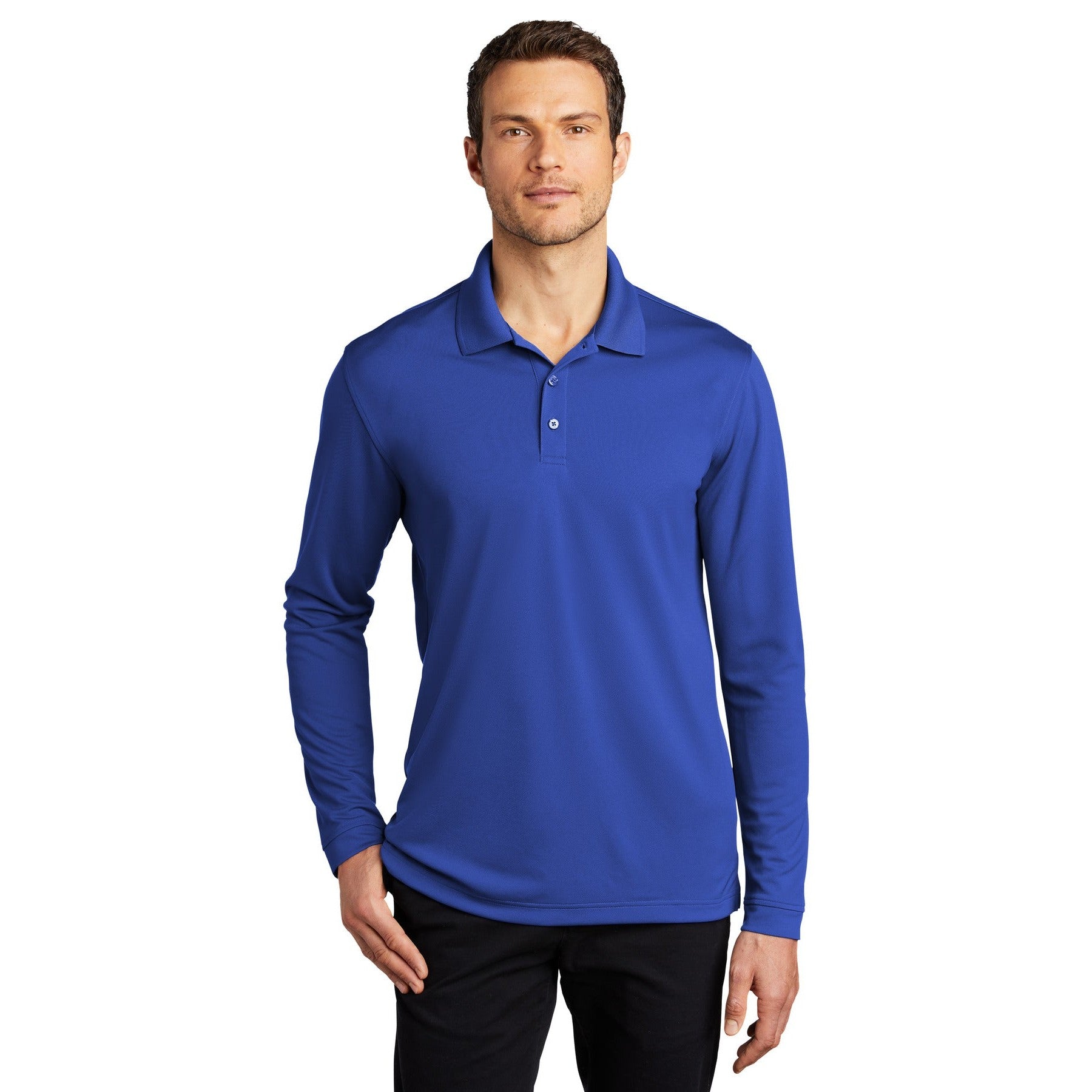 Port Authority-Port Authority ® Dry Zone ® UV Micro-Mesh Long Sleeve Polo K110LS-MedTech-5