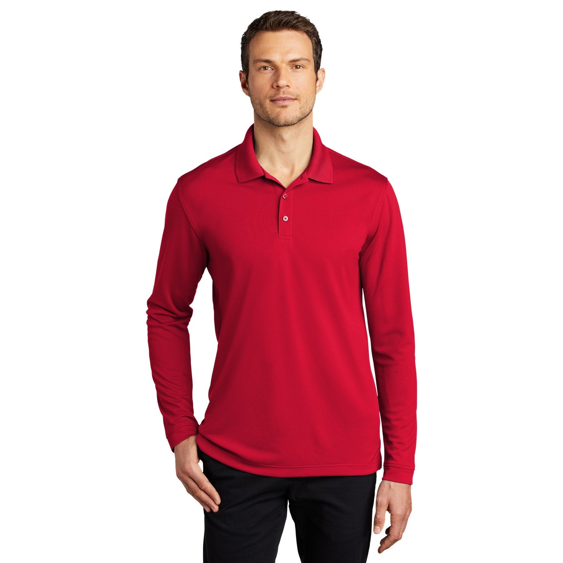 Port Authority-Port Authority ® Dry Zone ® UV Micro-Mesh Long Sleeve Polo K110LS-MedTech-3
