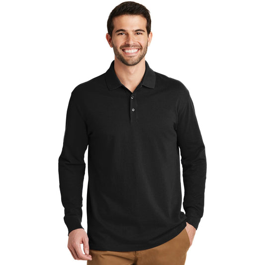 Port Authority-Port Authority® EZCotton® Long Sleeve Polo. K8000LS-MedTech-1