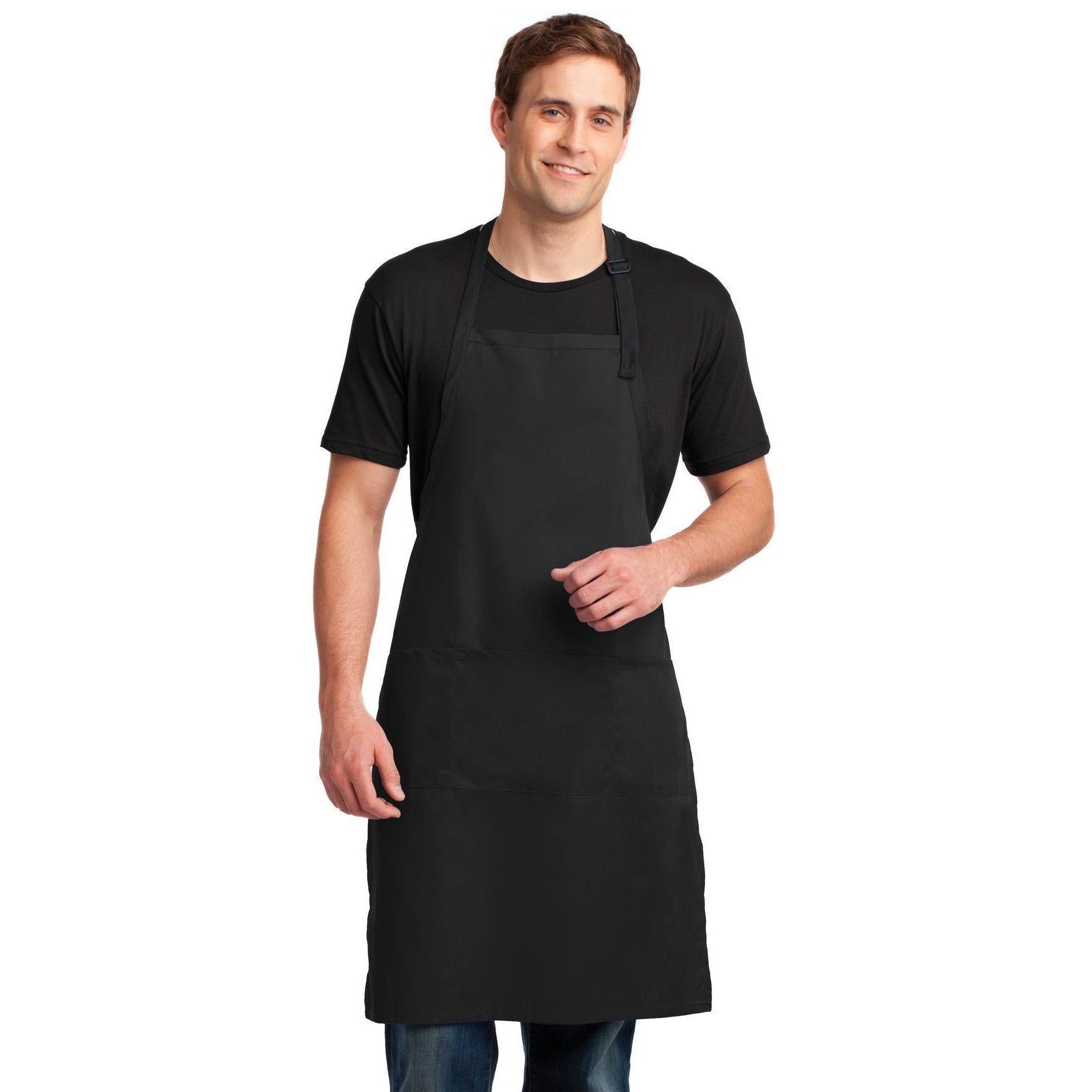Port Authority-Port Authority® Easy Care Extra Long Bib Apron with Stain Release. A700-MedTech-1