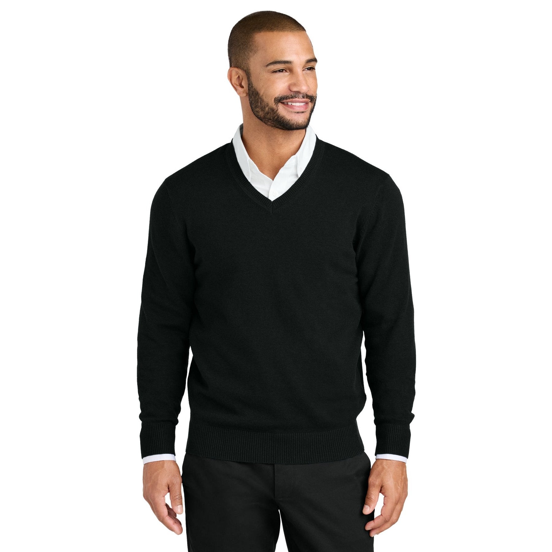 Port Authority-Port Authority® Easy Care V-Neck Sweater SW2850-MedTech-2
