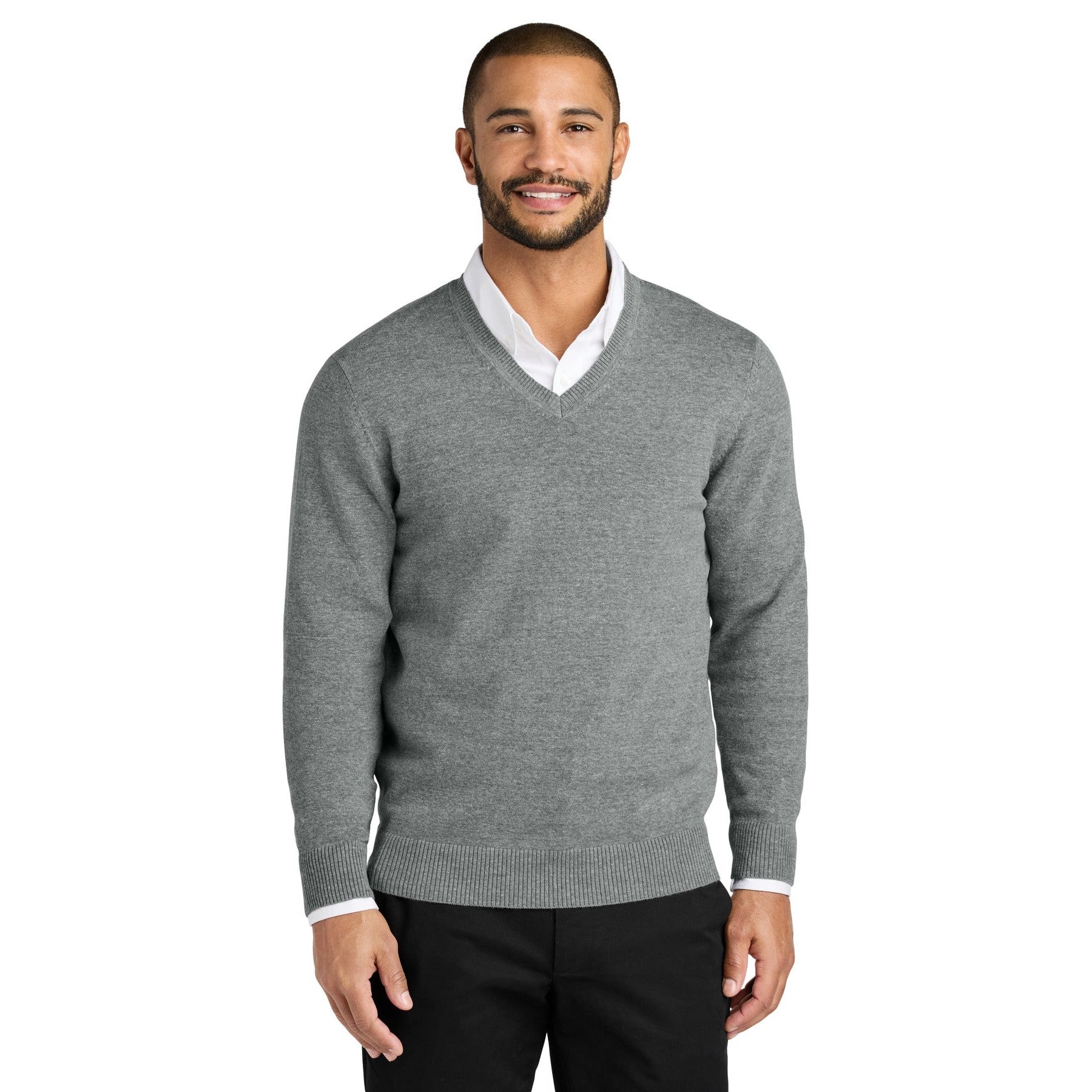 Port Authority-Port Authority® Easy Care V-Neck Sweater SW2850-MedTech-3