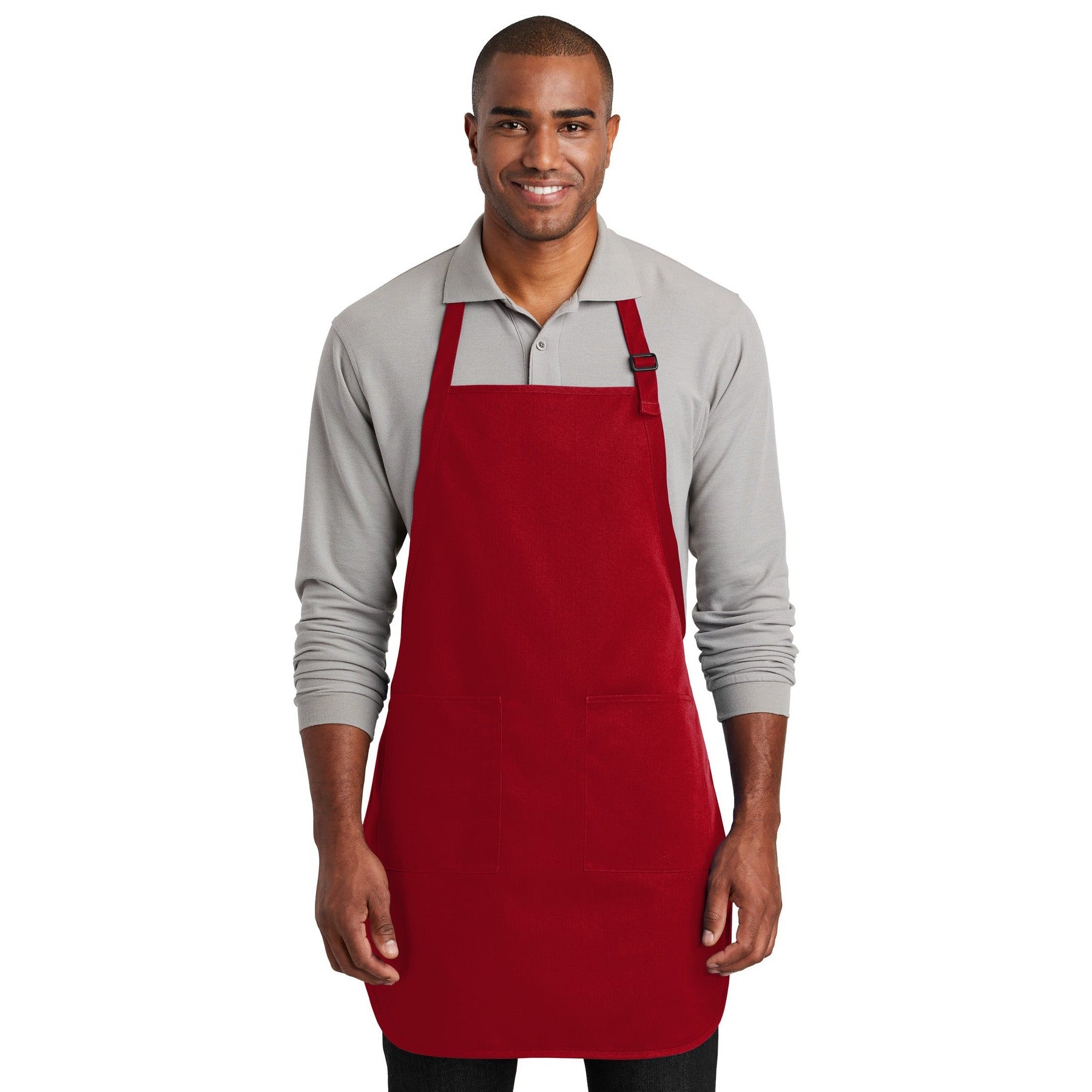 Port Authority-Port Authority ® Full-Length Two-Pocket Bib Apron. A600-MedTech-7