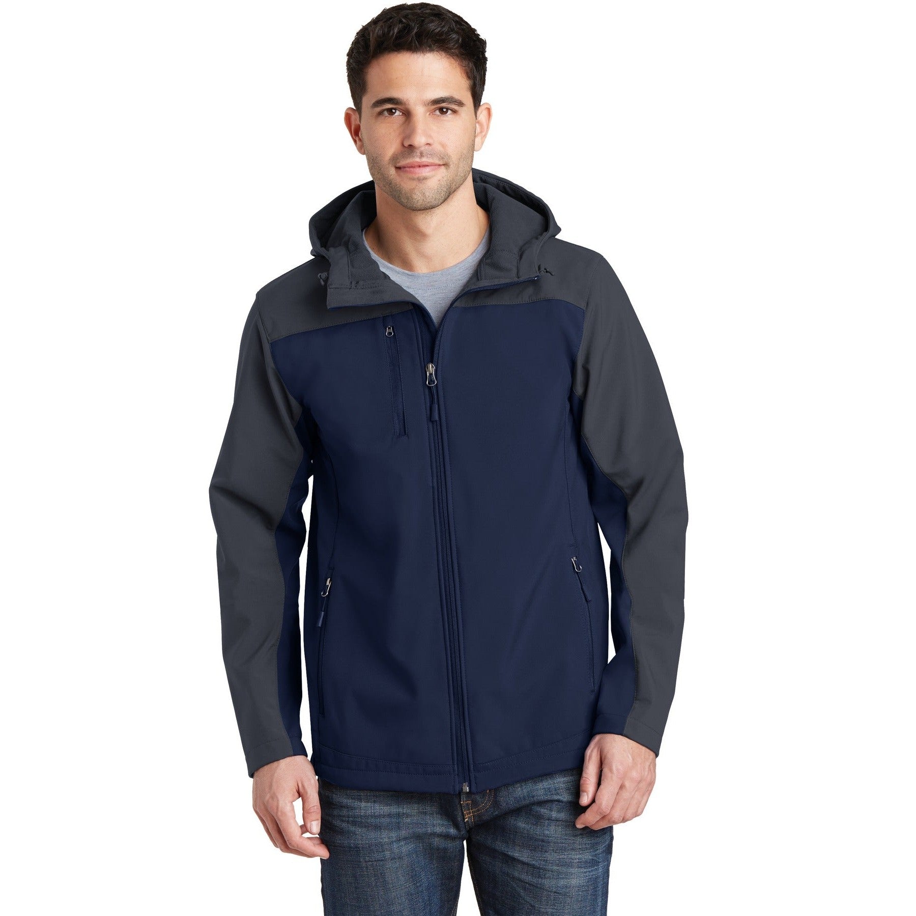 Port Authority-Port Authority® Hooded Core Soft Shell Jacket. J335-MedTech-3