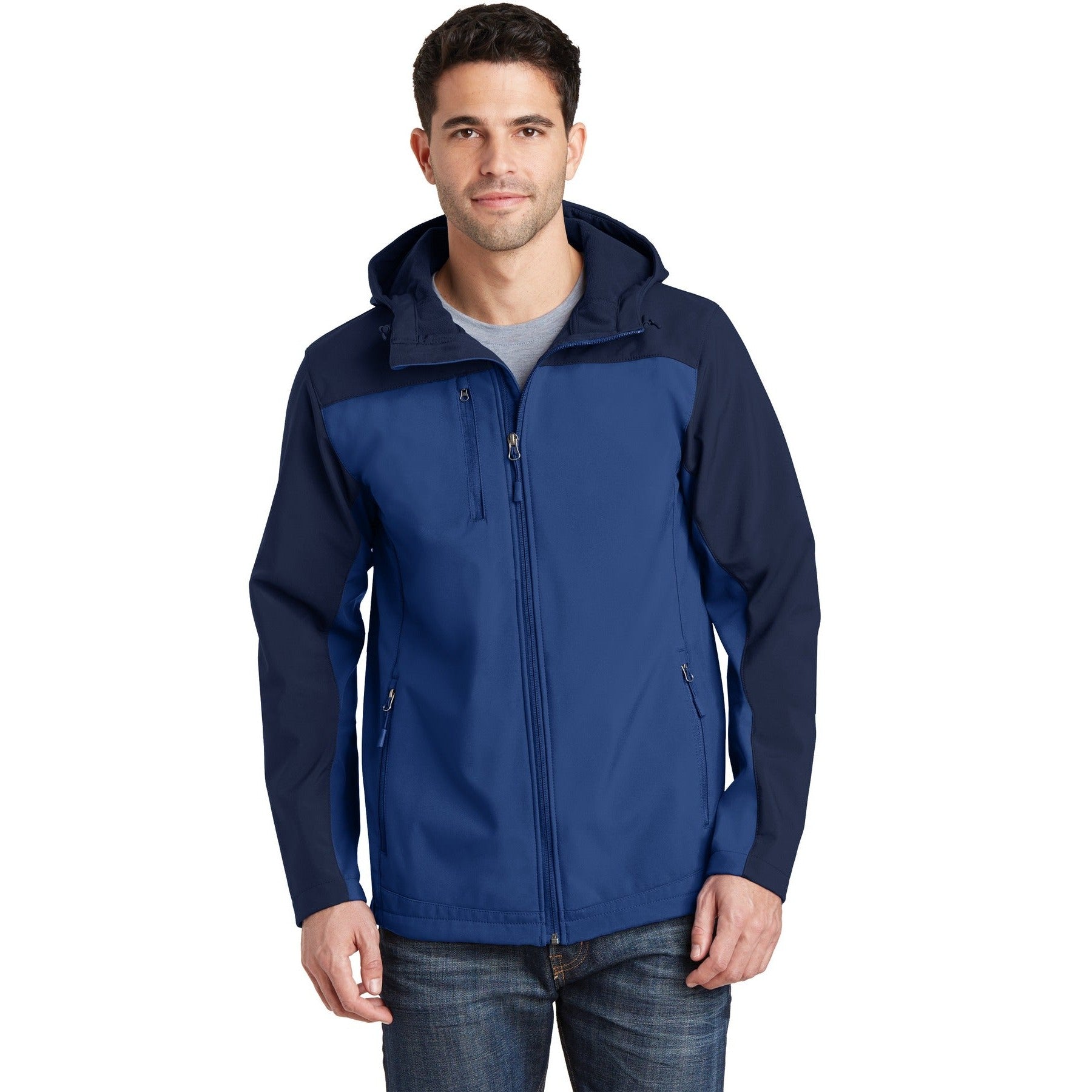 Port Authority-Port Authority® Hooded Core Soft Shell Jacket. J335-MedTech-4