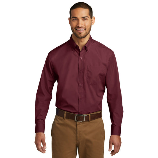 Port Authority-Port Authority® Long Sleeve Carefree Poplin Shirt. W100-MedTech-1
