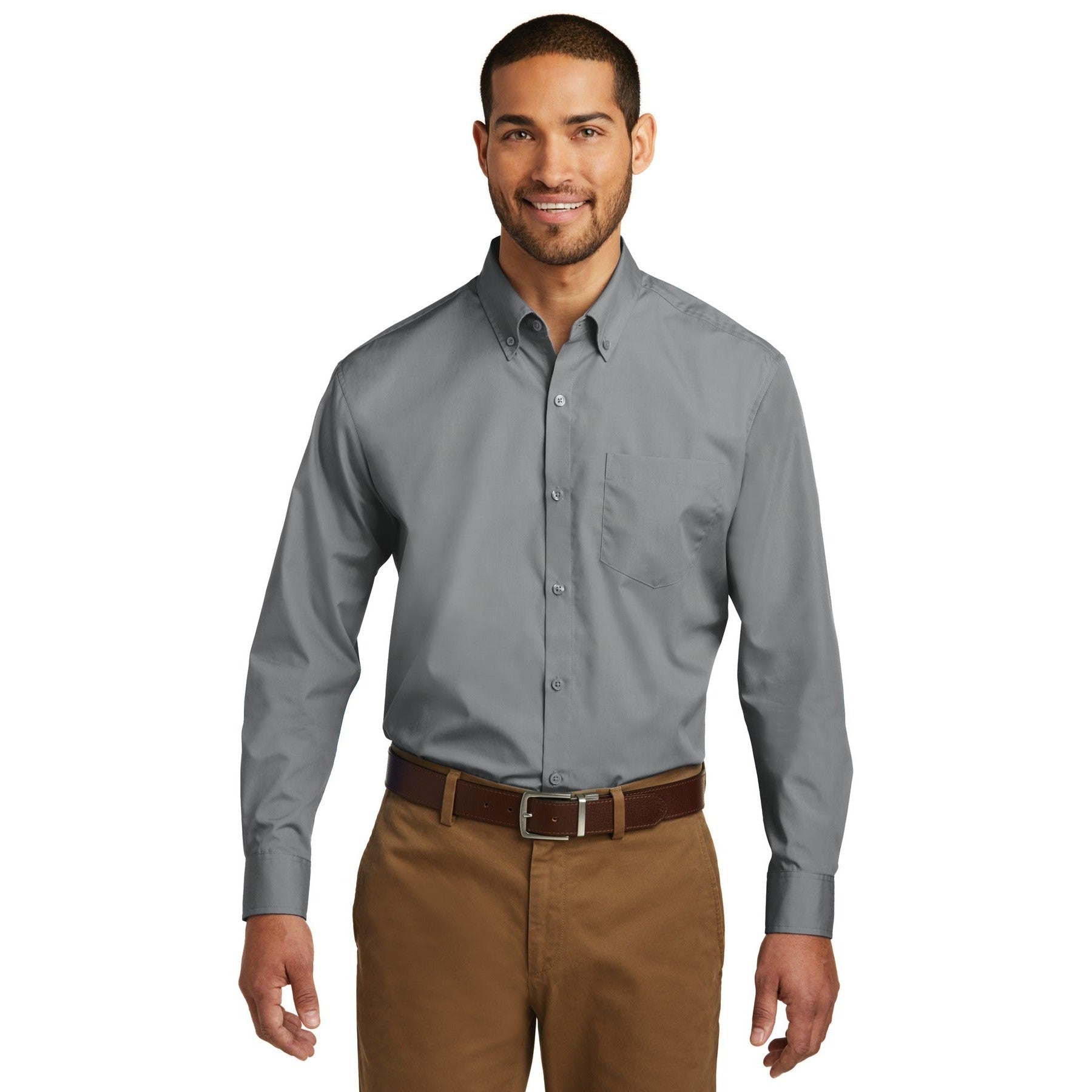 Port Authority-Port Authority® Long Sleeve Carefree Poplin Shirt. W100-MedTech-6
