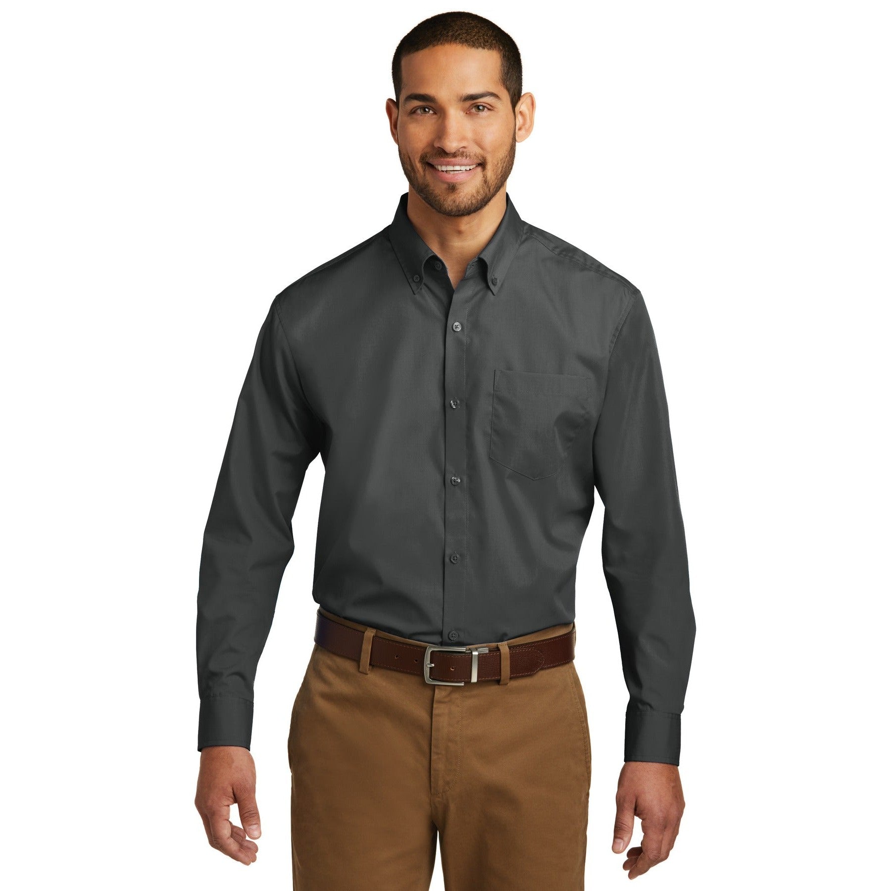 Port Authority-Port Authority® Long Sleeve Carefree Poplin Shirt. W100-MedTech-5