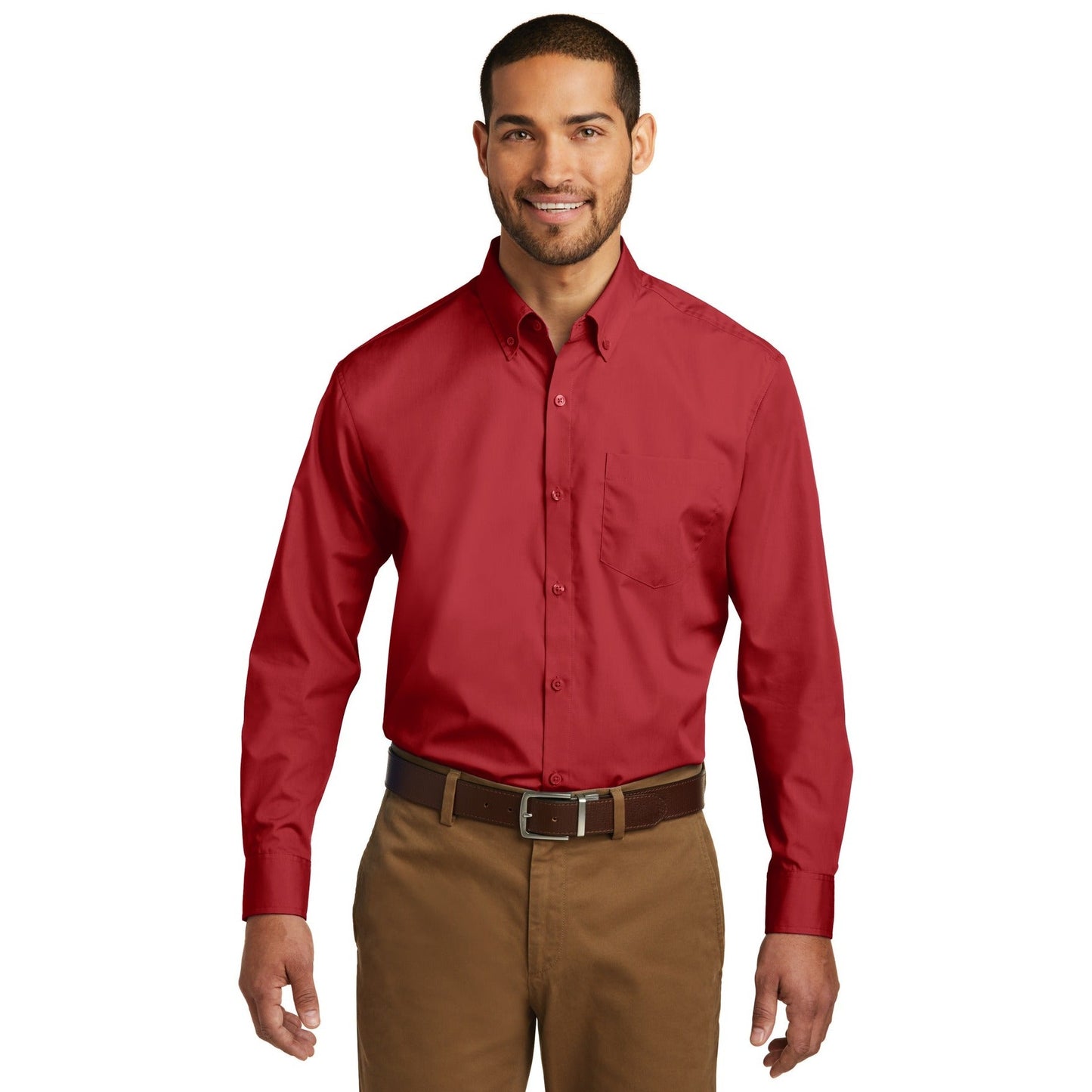 Port Authority-Port Authority® Long Sleeve Carefree Poplin Shirt. W100-MedTech-7