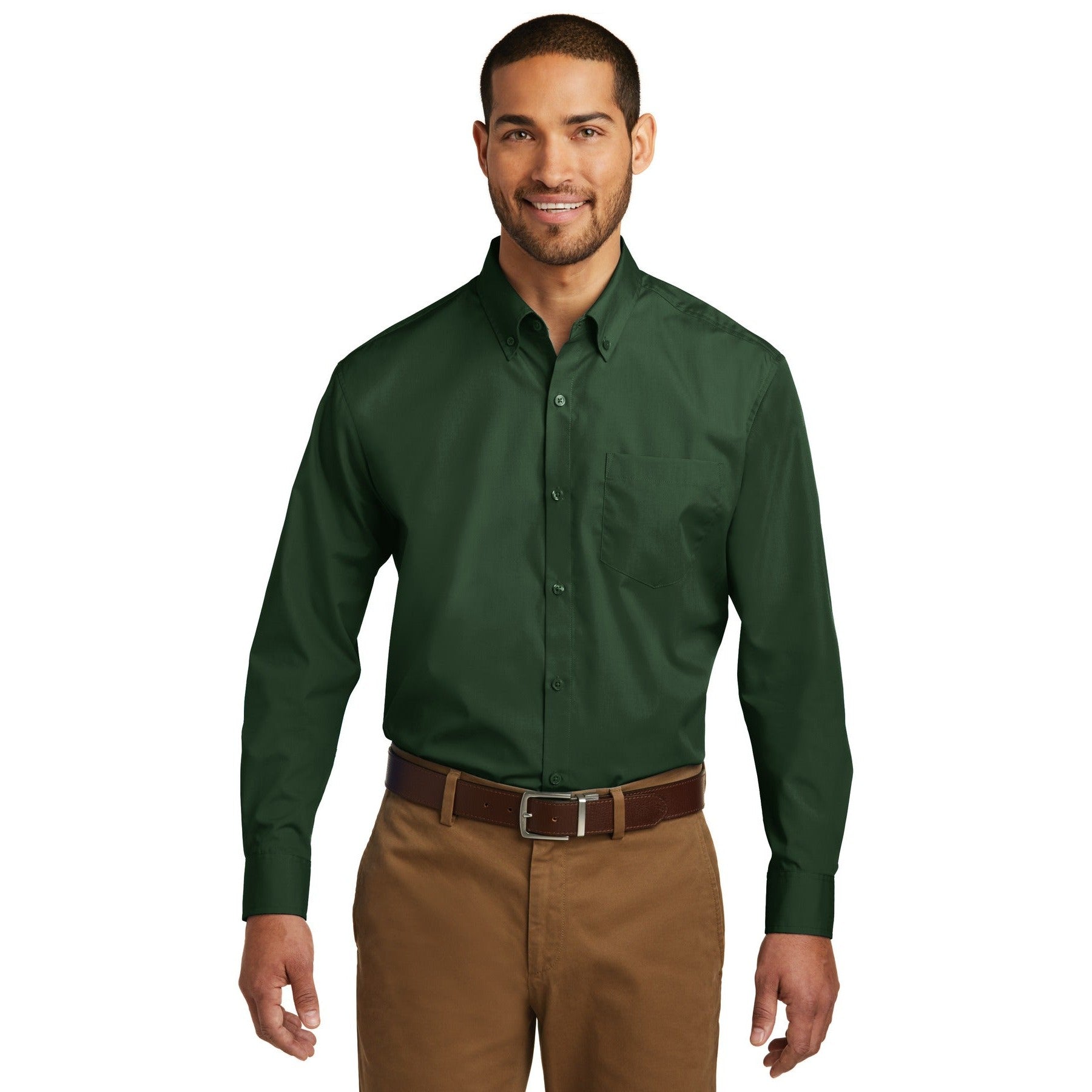 Port Authority-Port Authority® Long Sleeve Carefree Poplin Shirt. W100-MedTech-4