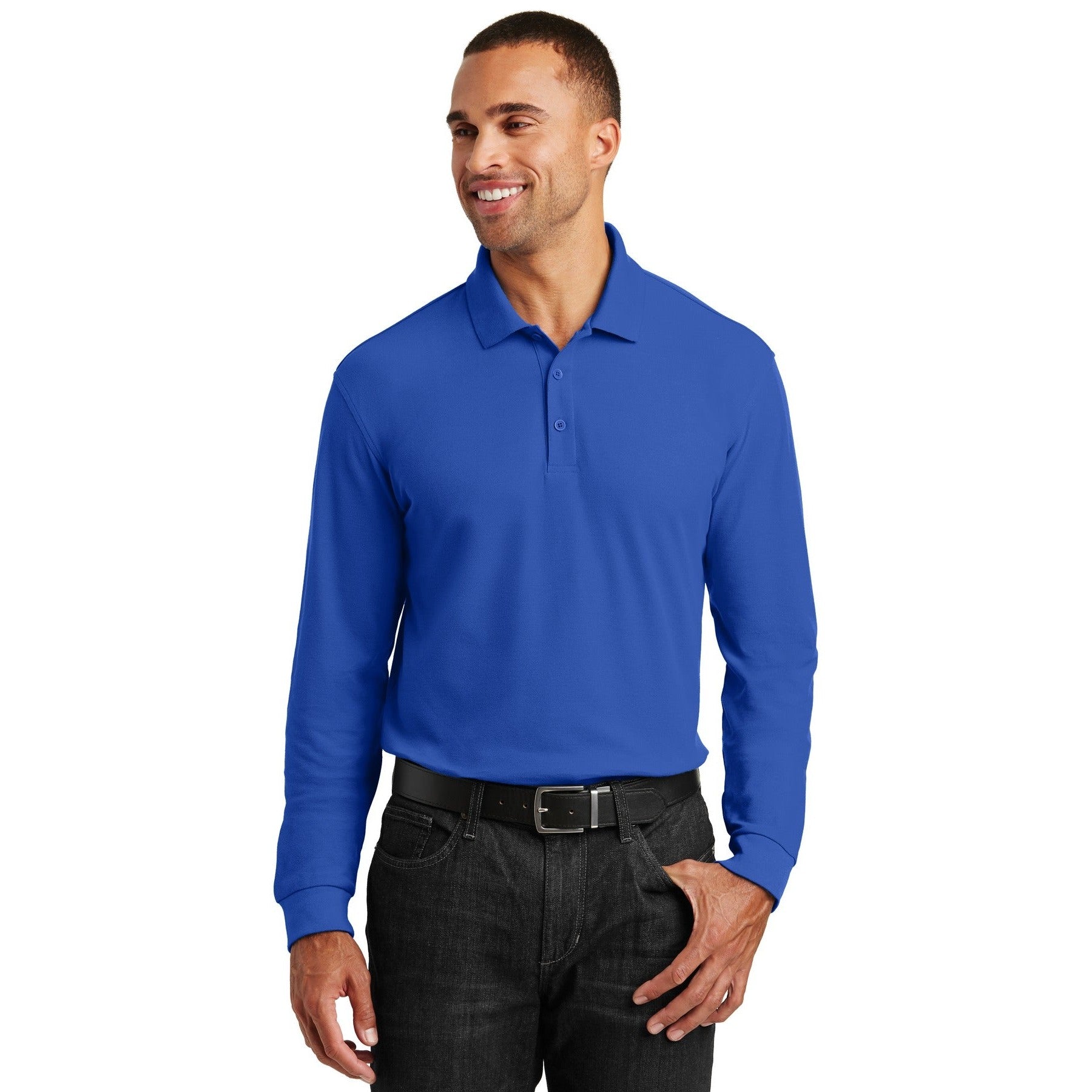 Port Authority-Port Authority® Long Sleeve Core Classic Pique Polo. K100LS-MedTech-5