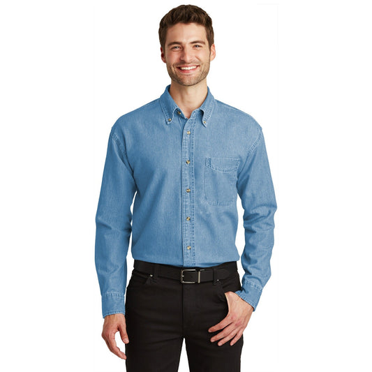 Port Authority-Port Authority® Long Sleeve Denim Shirt. S600-MedTech-1